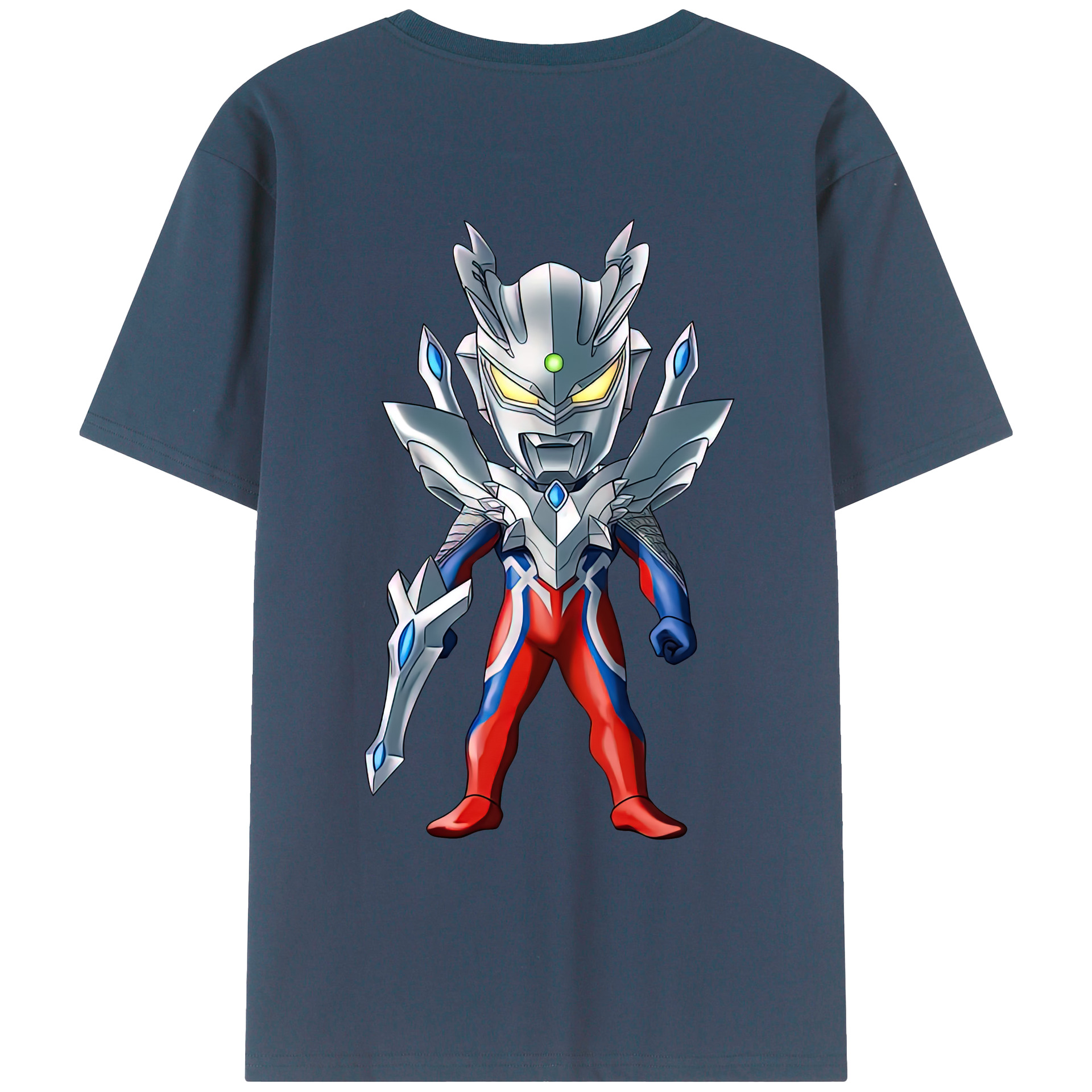 （画像用） ウルトラマン Ultraman 綿100％ メンズ半袖Tシャツ（バックプリント） 通気性
