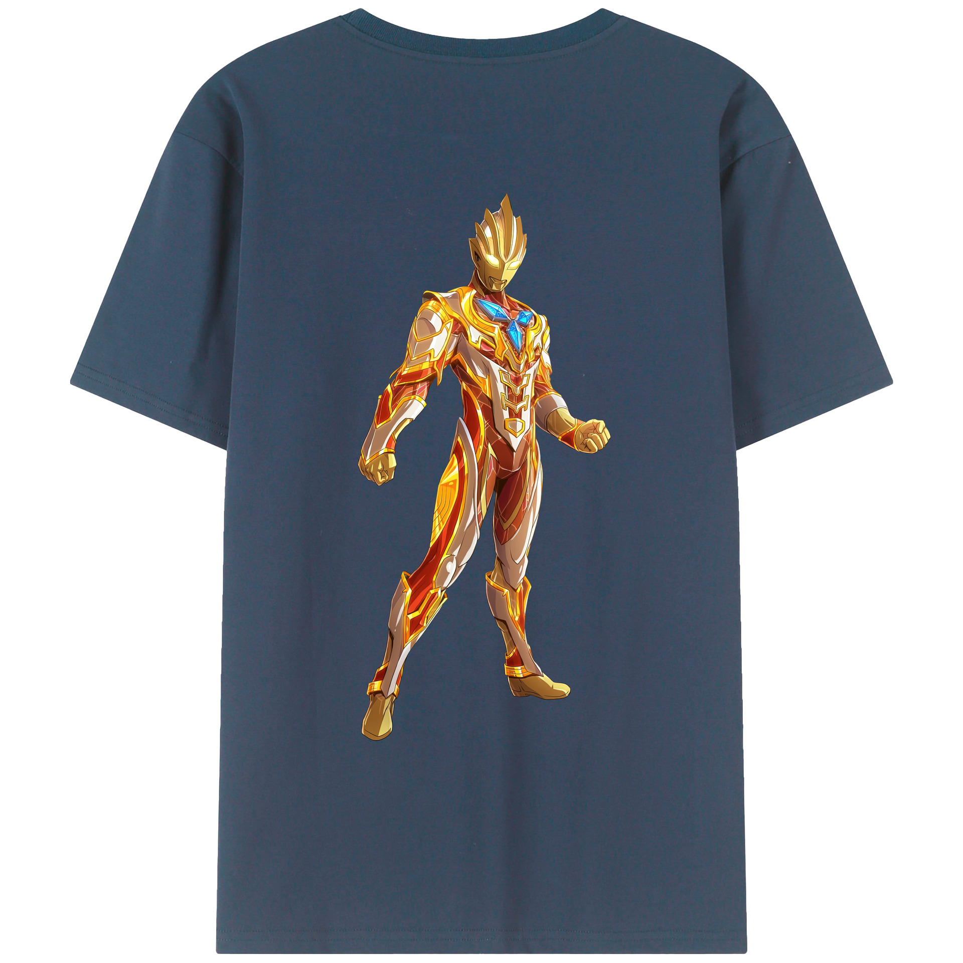 （画像用） ウルトラマン Ultraman 綿100％ メンズ半袖Tシャツ（バックプリント） 通気性