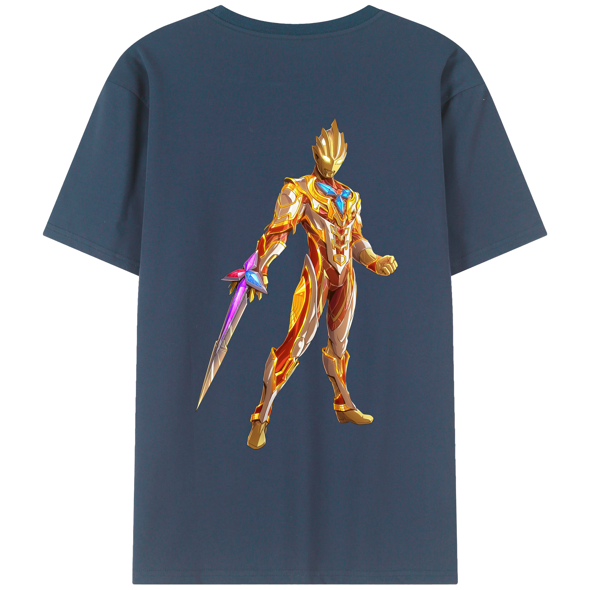 （画像用） ウルトラマン Ultraman 綿100％ メンズ半袖Tシャツ（バックプリント） 通気性