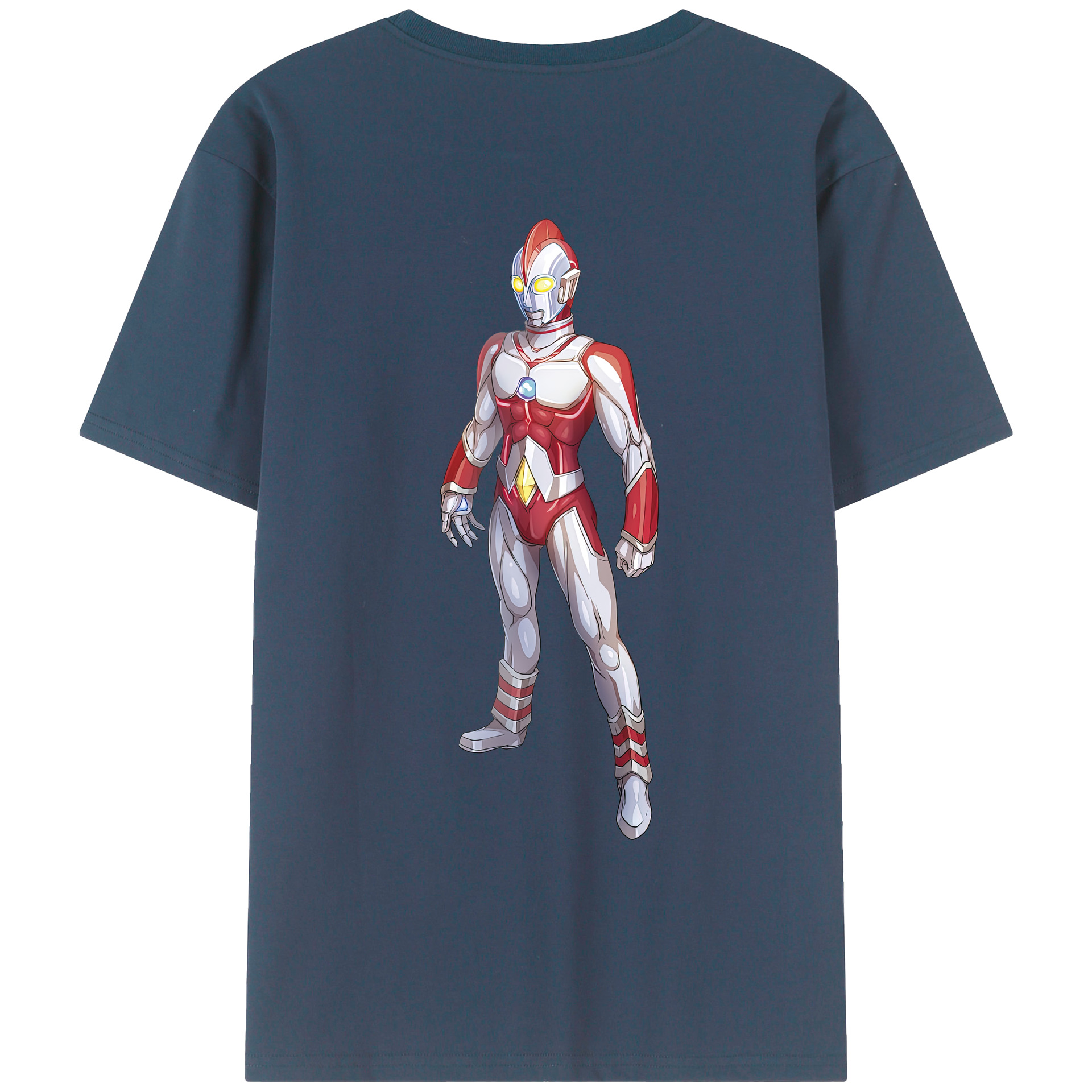 （画像用） ウルトラマン Ultraman 綿100％ メンズ半袖Tシャツ（バックプリント） 通気性
