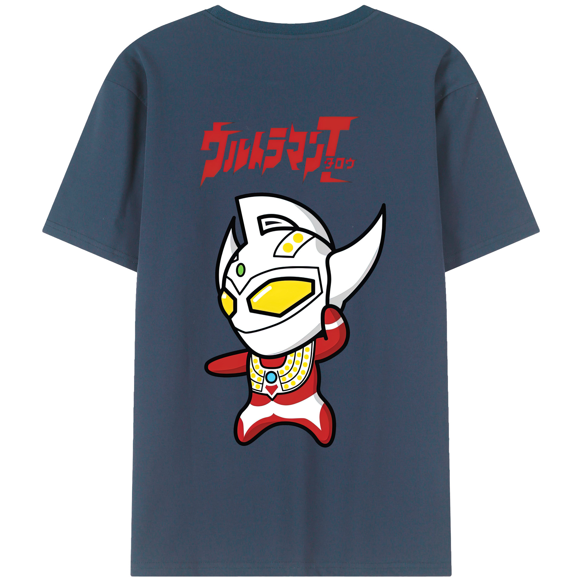 （画像用） ウルトラマン Ultraman 綿100％ メンズ半袖Tシャツ（バックプリント） 通気性