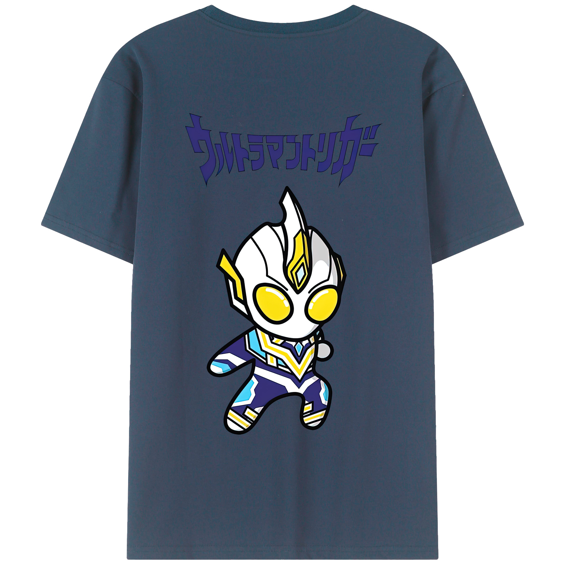 （画像用） ウルトラマン Ultraman 綿100％ メンズ半袖Tシャツ（バックプリント） 通気性