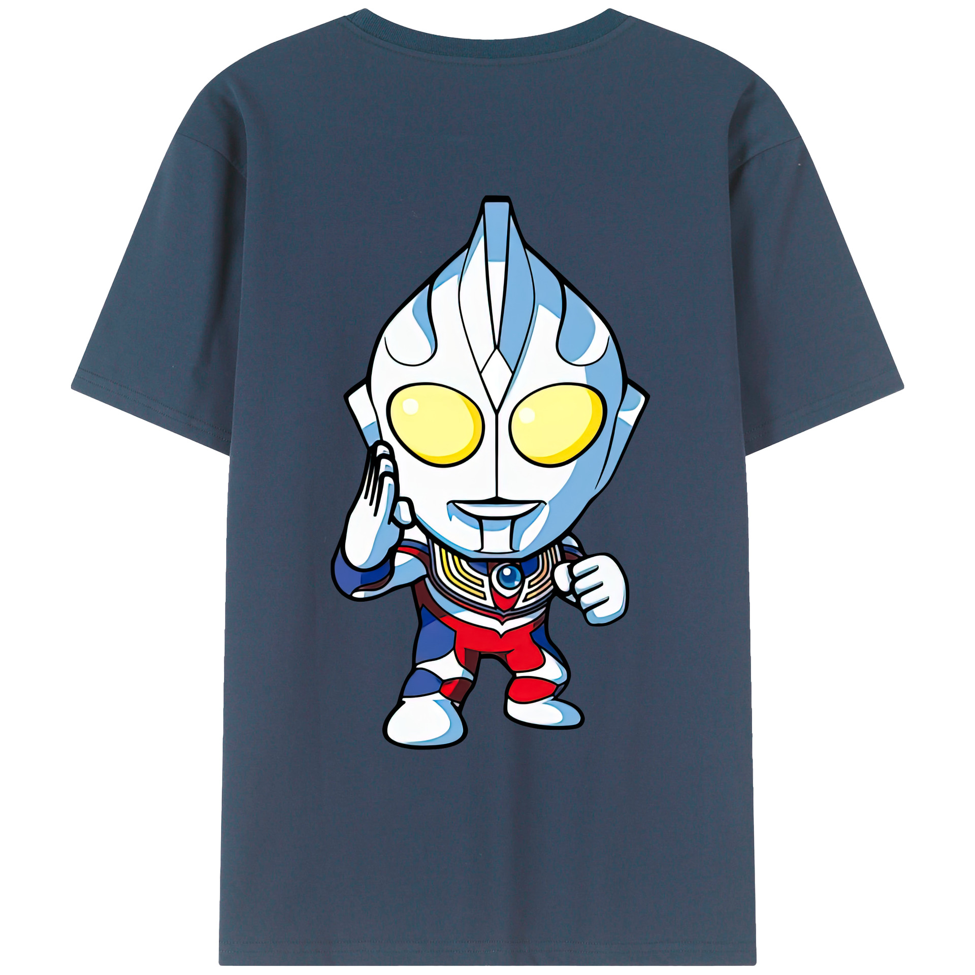 （画像用） ウルトラマン Ultraman 綿100％ メンズ半袖Tシャツ（バックプリント） 通気性