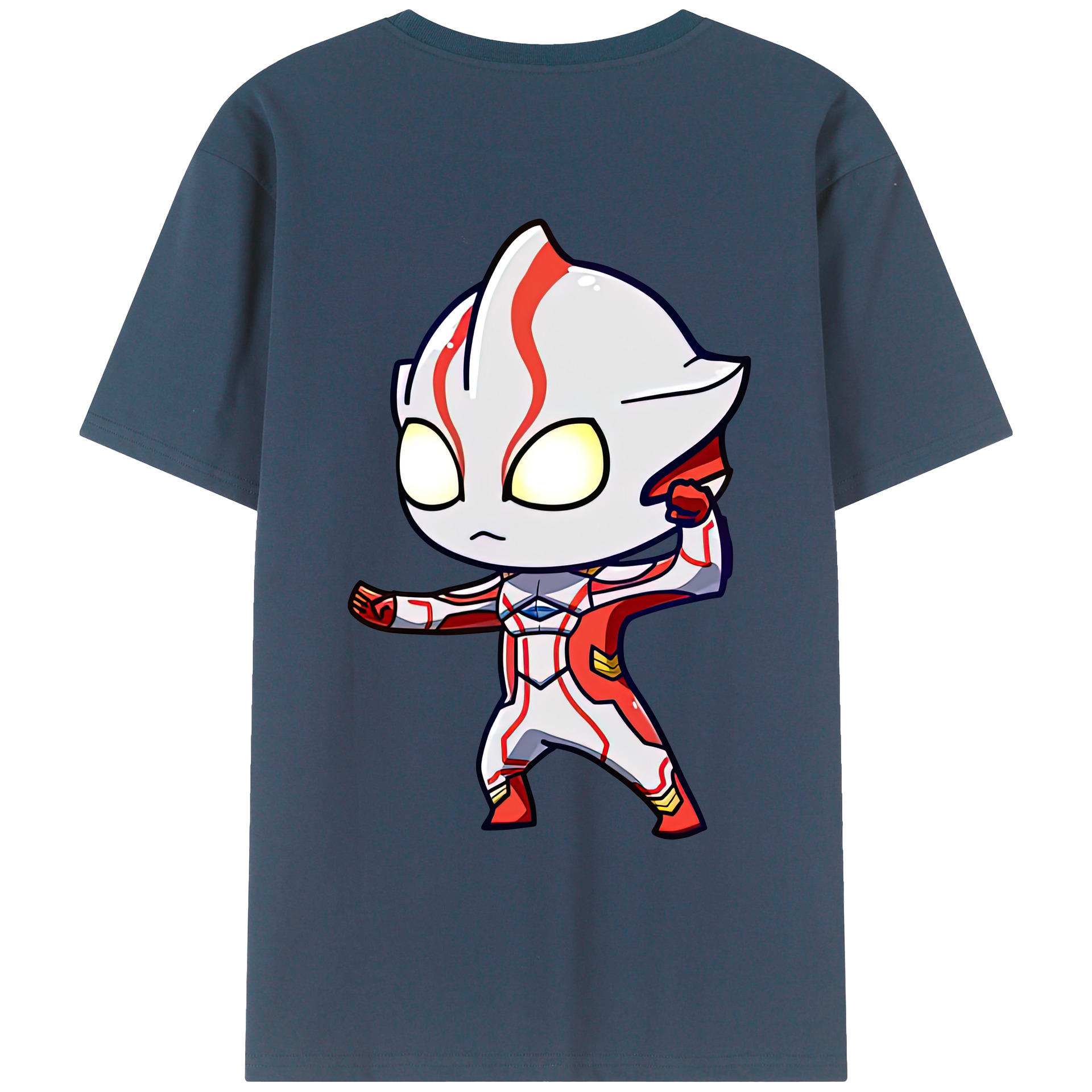 （画像用） ウルトラマン Ultraman 綿100％ メンズ半袖Tシャツ（バックプリント） 通気性