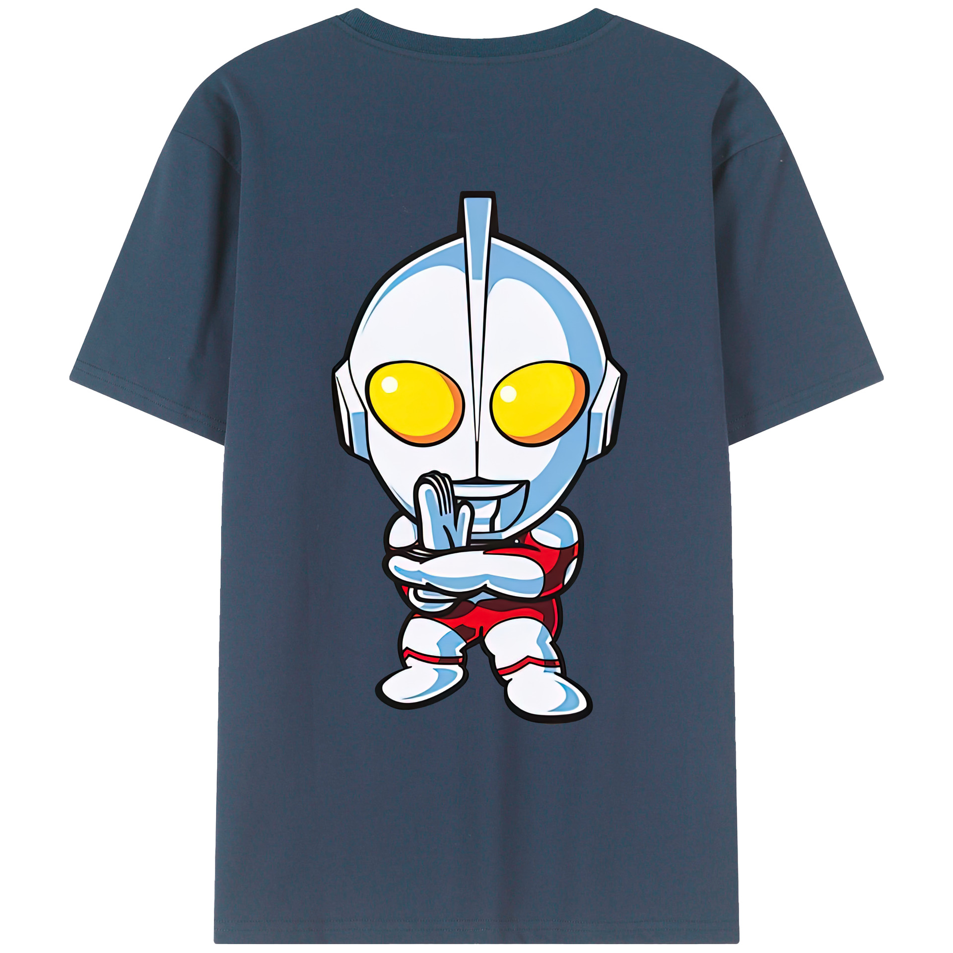 （画像用） ウルトラマン Ultraman 綿100％ メンズ半袖Tシャツ（バックプリント） 通気性