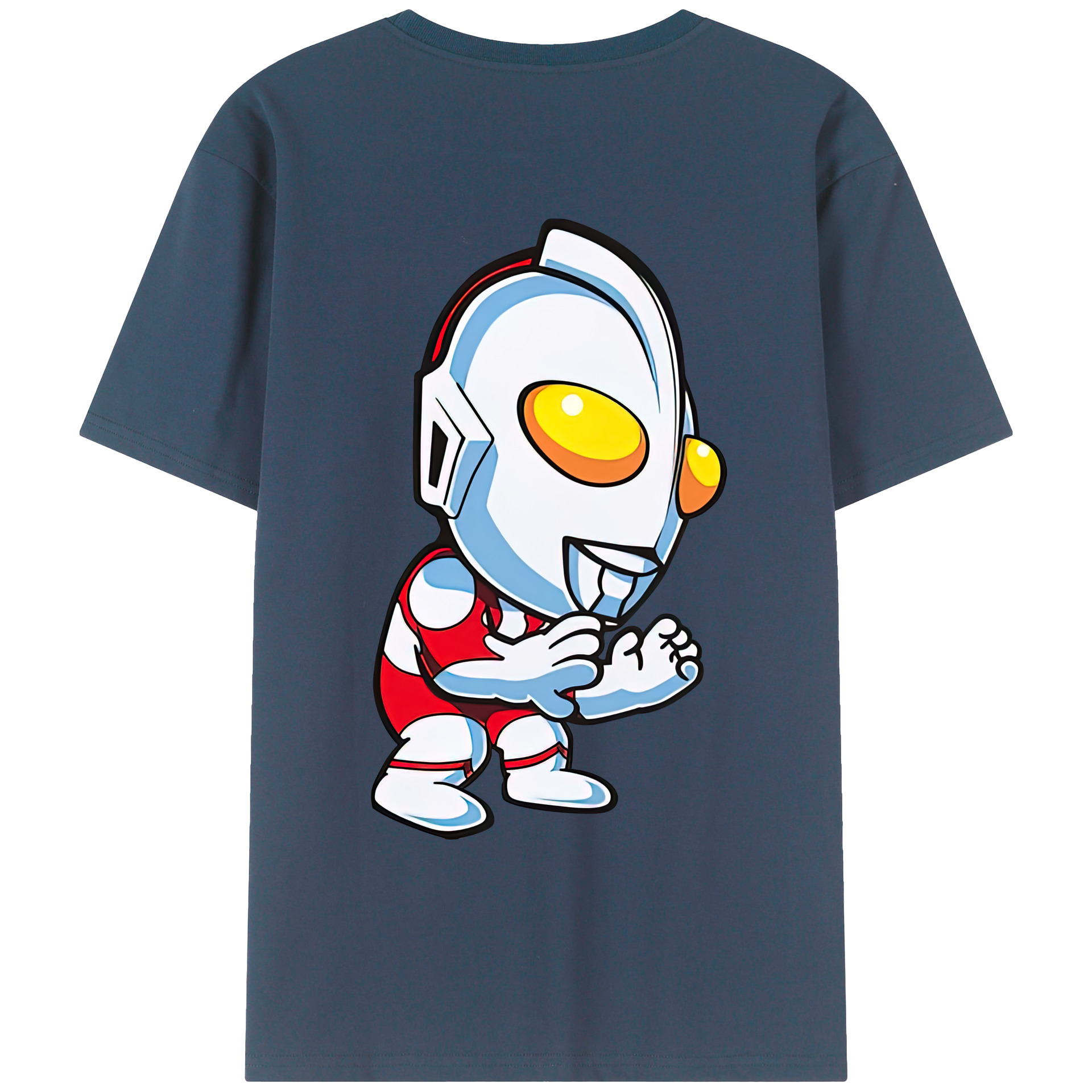 （画像用） ウルトラマン Ultraman 綿100％ メンズ半袖Tシャツ（バックプリント） 通気性