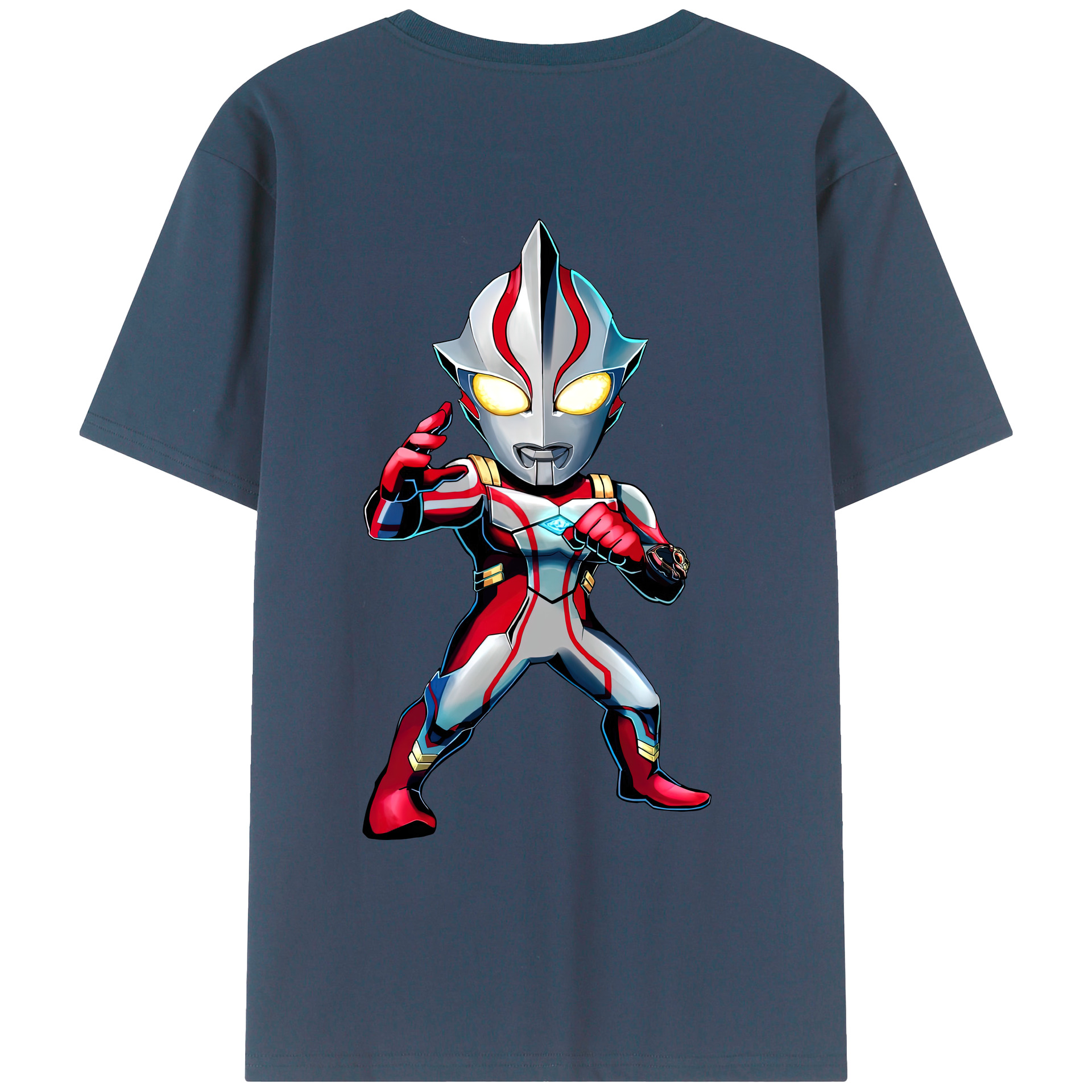 （画像用） ウルトラマン Ultraman 綿100％ メンズ半袖Tシャツ（バックプリント） 通気性