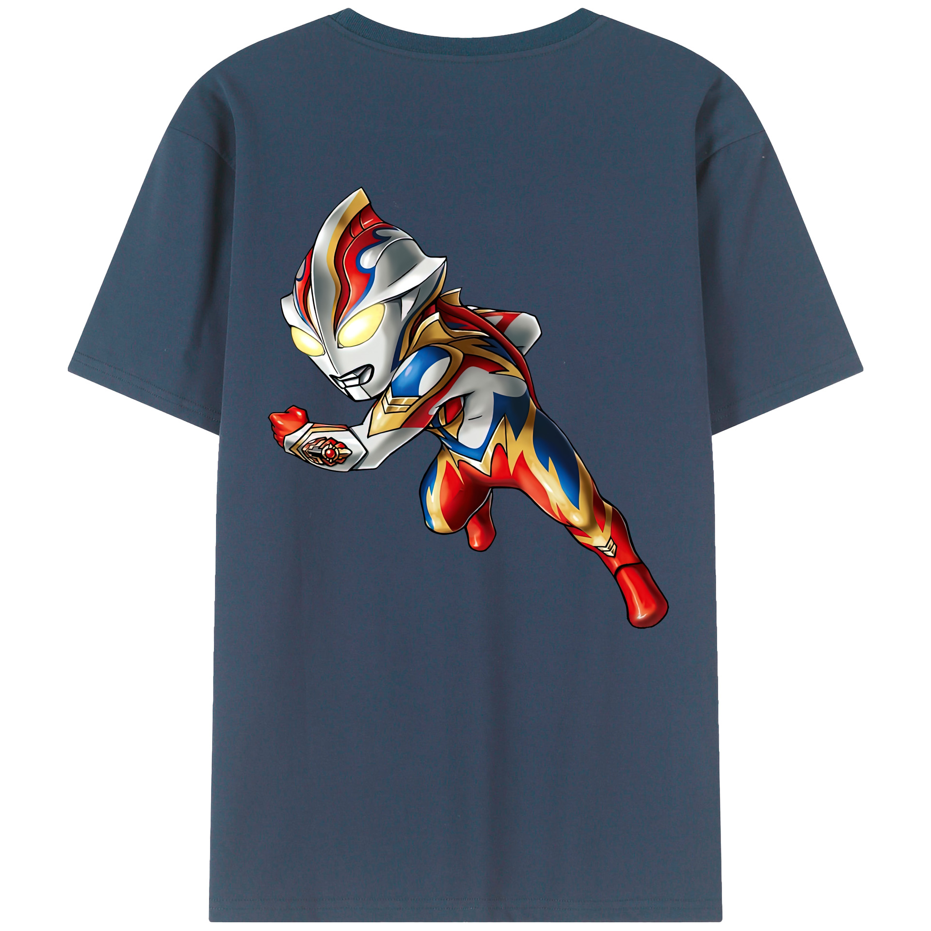（画像用） ウルトラマン Ultraman 綿100％ メンズ半袖Tシャツ（バックプリント） 通気性