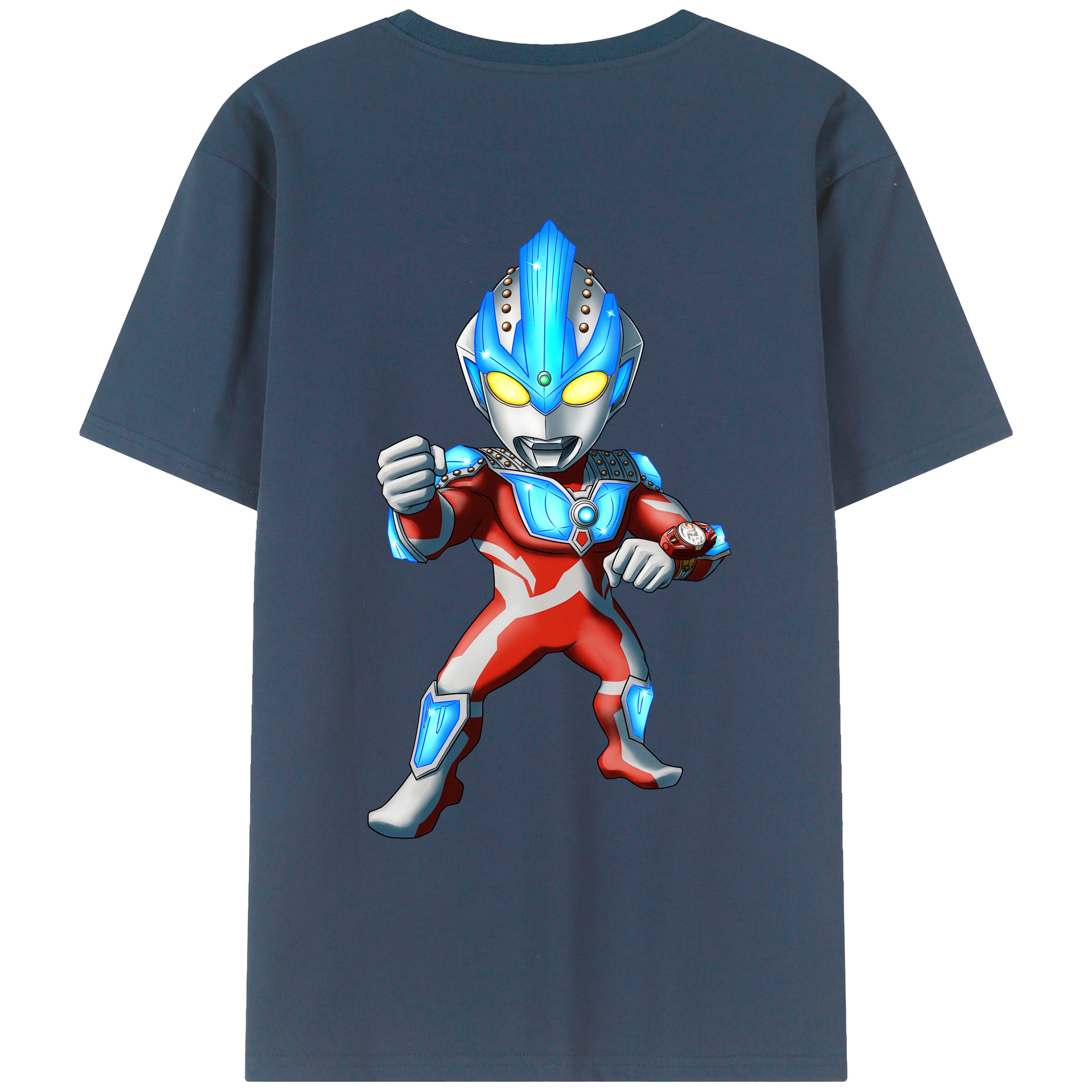 （画像用） ウルトラマン Ultraman 綿100％ メンズ半袖Tシャツ（バックプリント） 通気性