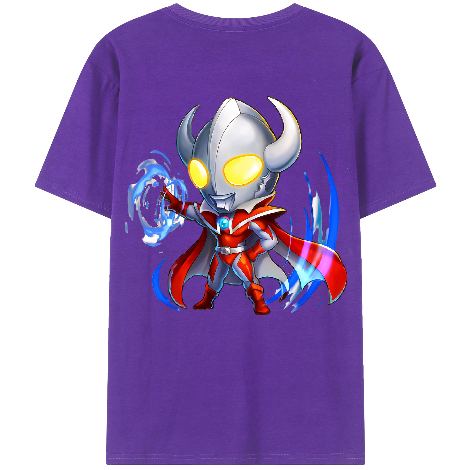 （画像用） ウルトラマン Ultraman 綿100％ メンズ半袖Tシャツ（バックプリント） 通気性