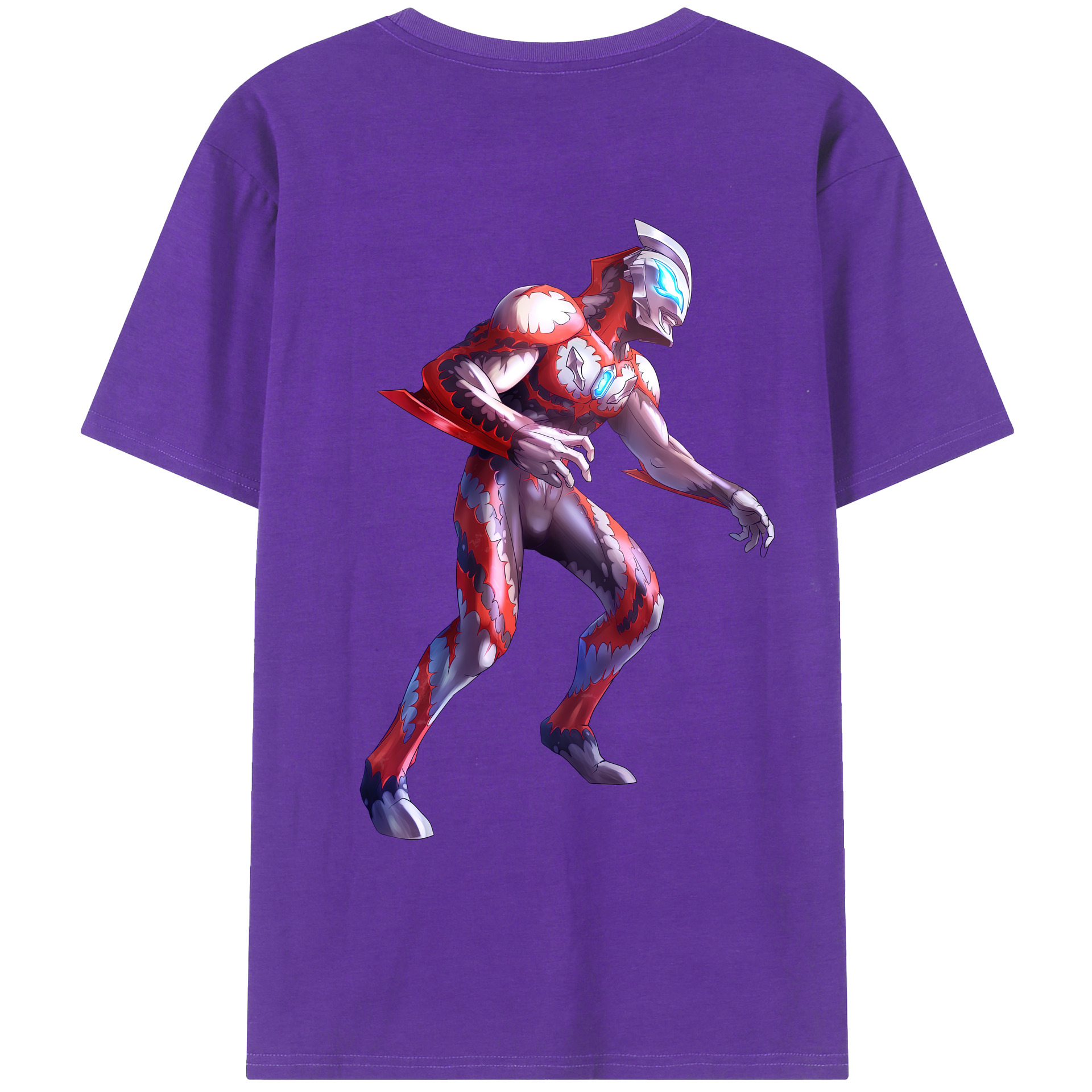 （画像用） ウルトラマン Ultraman 綿100％ メンズ半袖Tシャツ（バックプリント） 通気性