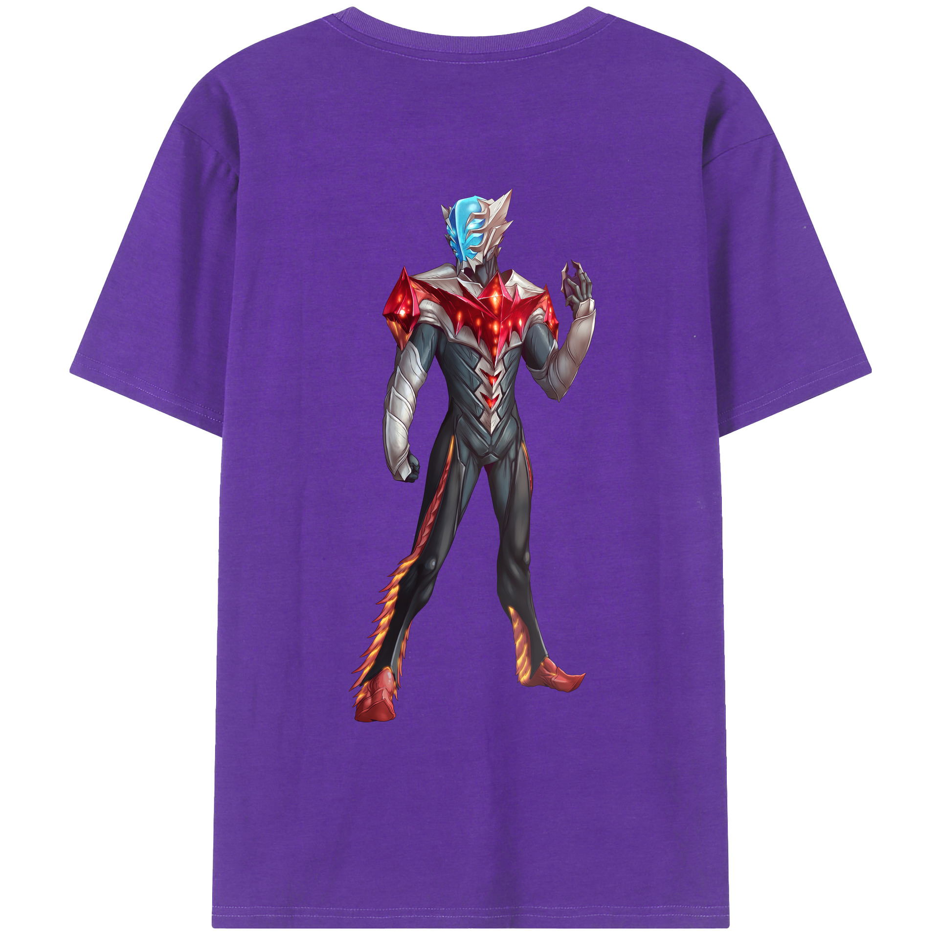 （画像用） ウルトラマン Ultraman 綿100％ メンズ半袖Tシャツ（バックプリント） 通気性