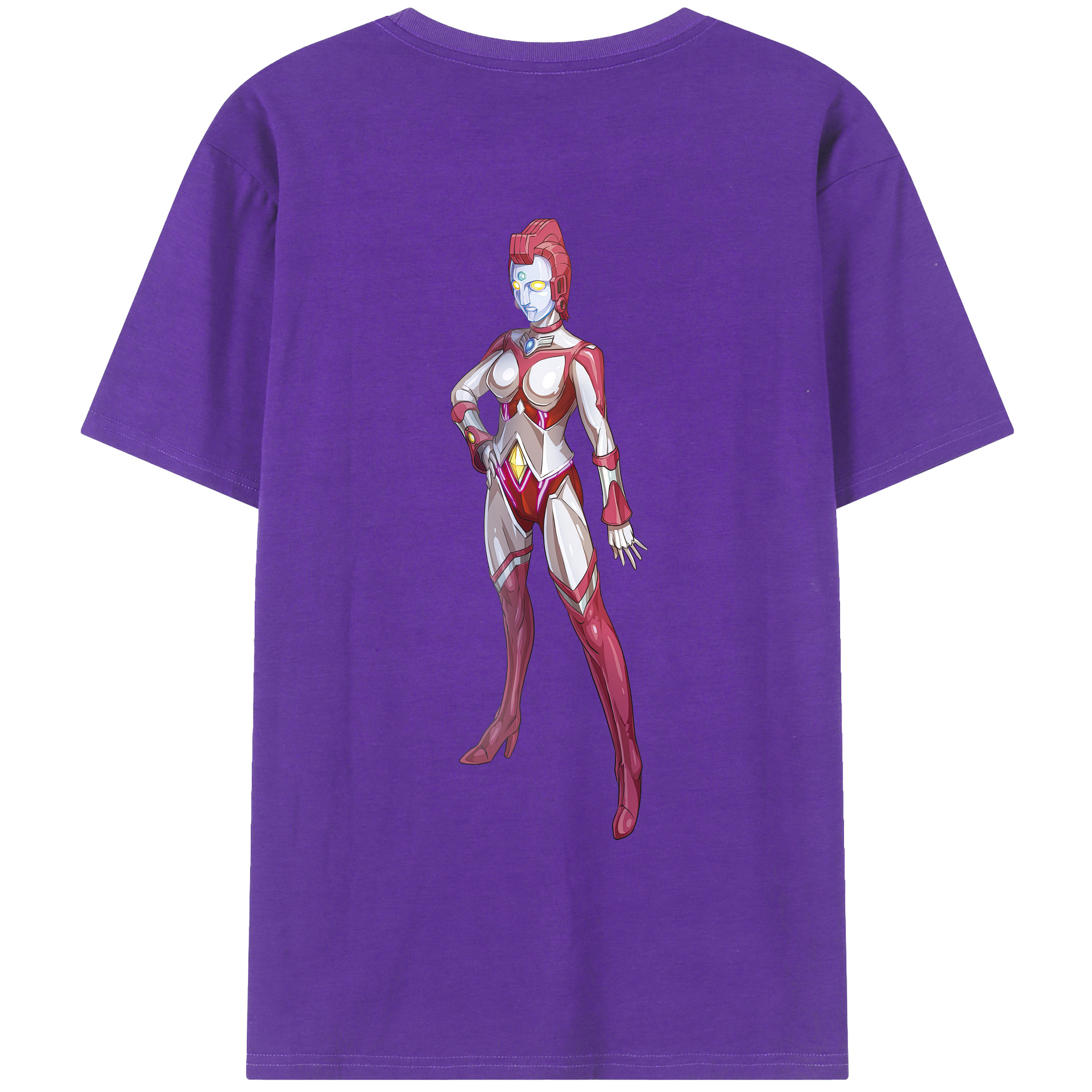 （画像用） ウルトラマン Ultraman 綿100％ メンズ半袖Tシャツ（バックプリント） 通気性