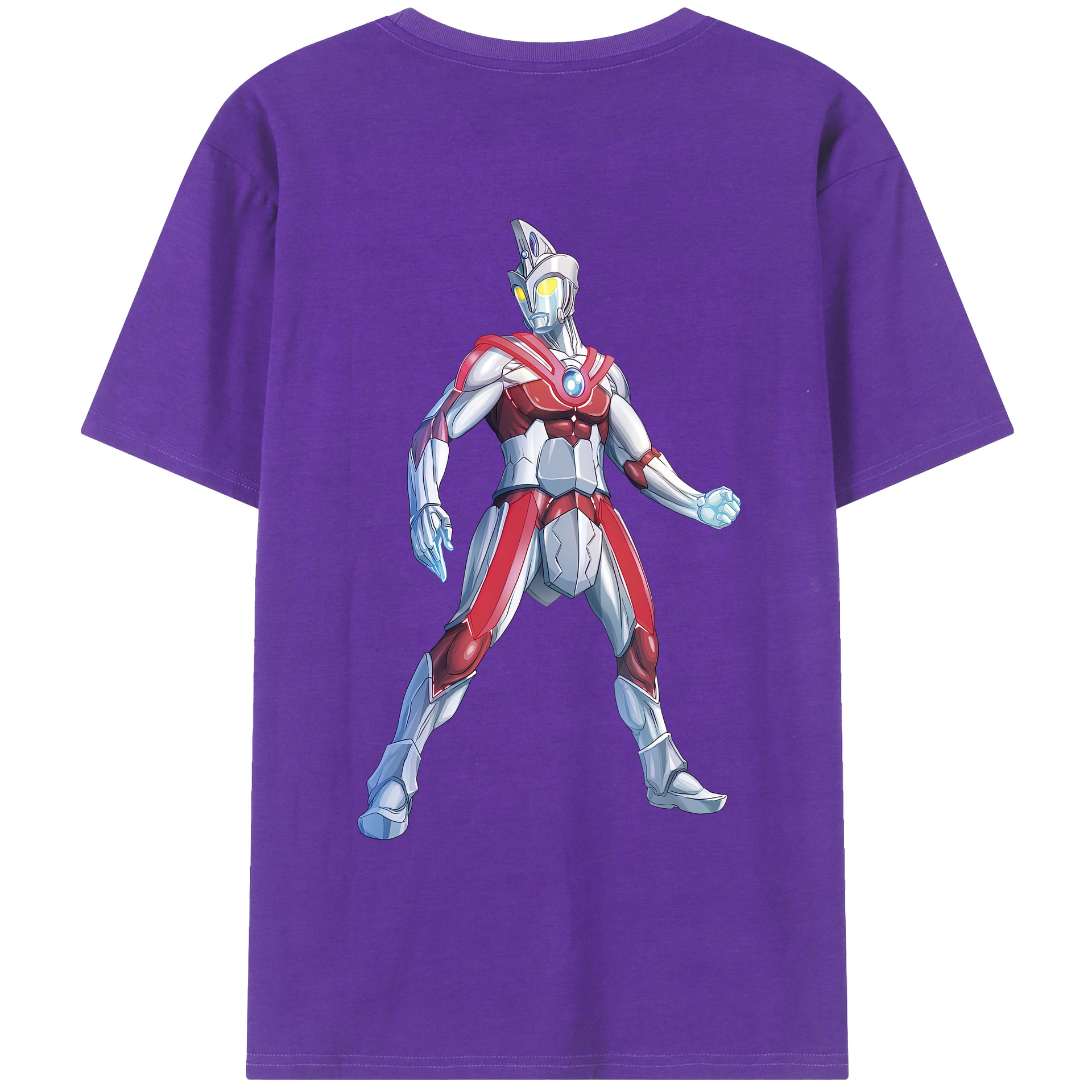 （画像用） ウルトラマン Ultraman 綿100％ メンズ半袖Tシャツ（バックプリント） 通気性