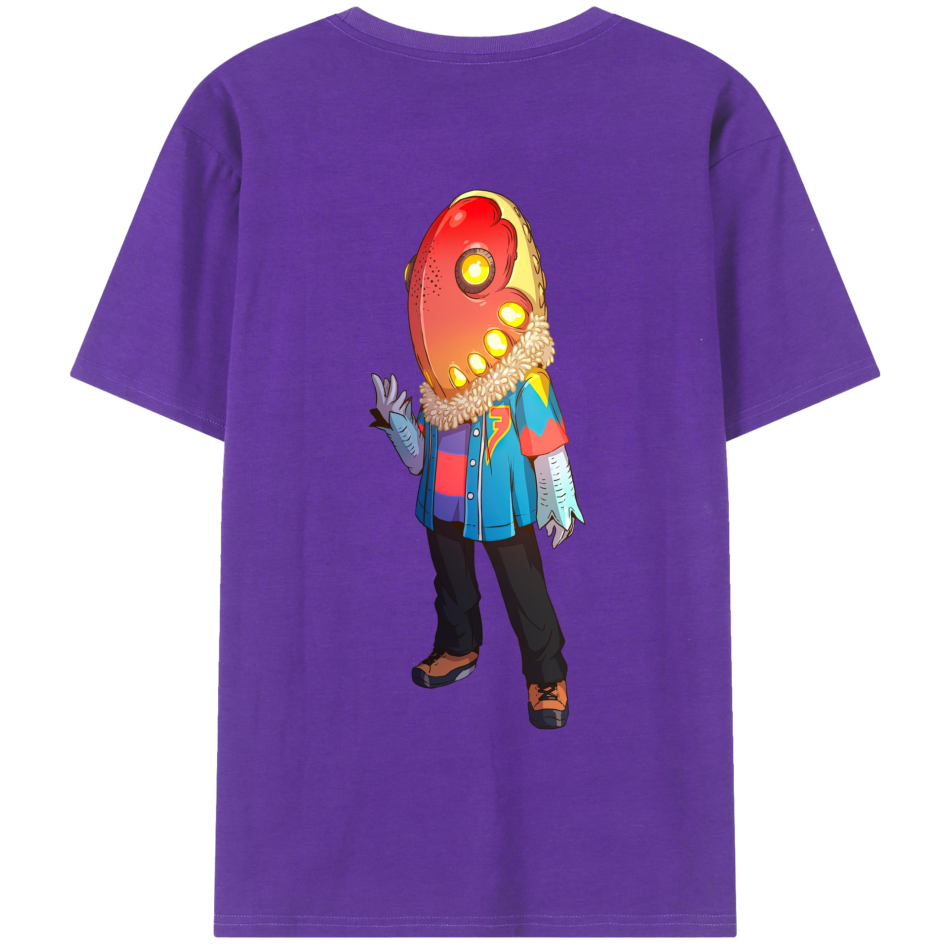 （画像用） ウルトラマン Ultraman 綿100％ メンズ半袖Tシャツ（バックプリント） 通気性