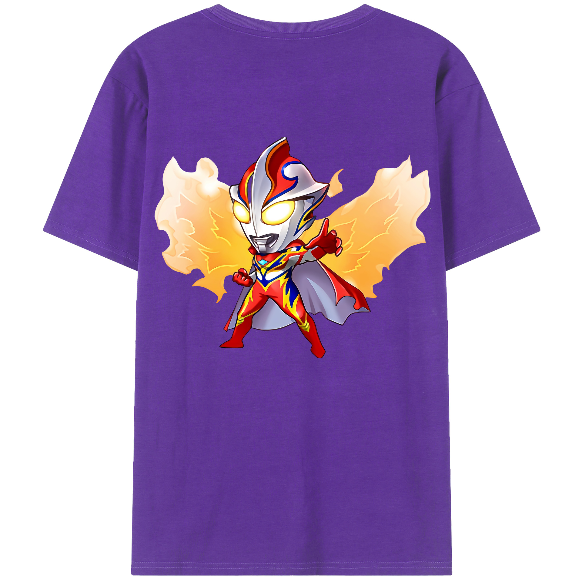 （画像用） ウルトラマン Ultraman 綿100％ メンズ半袖Tシャツ（バックプリント） 通気性