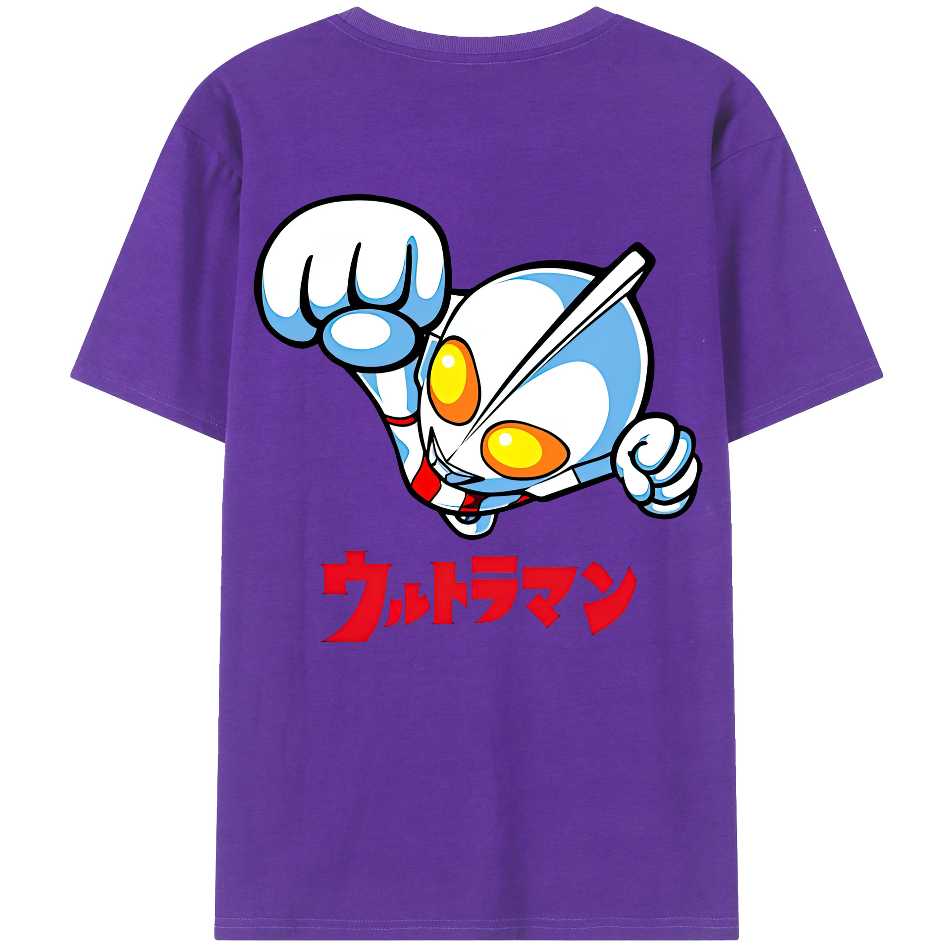 （画像用） ウルトラマン Ultraman 綿100％ メンズ半袖Tシャツ（バックプリント） 通気性