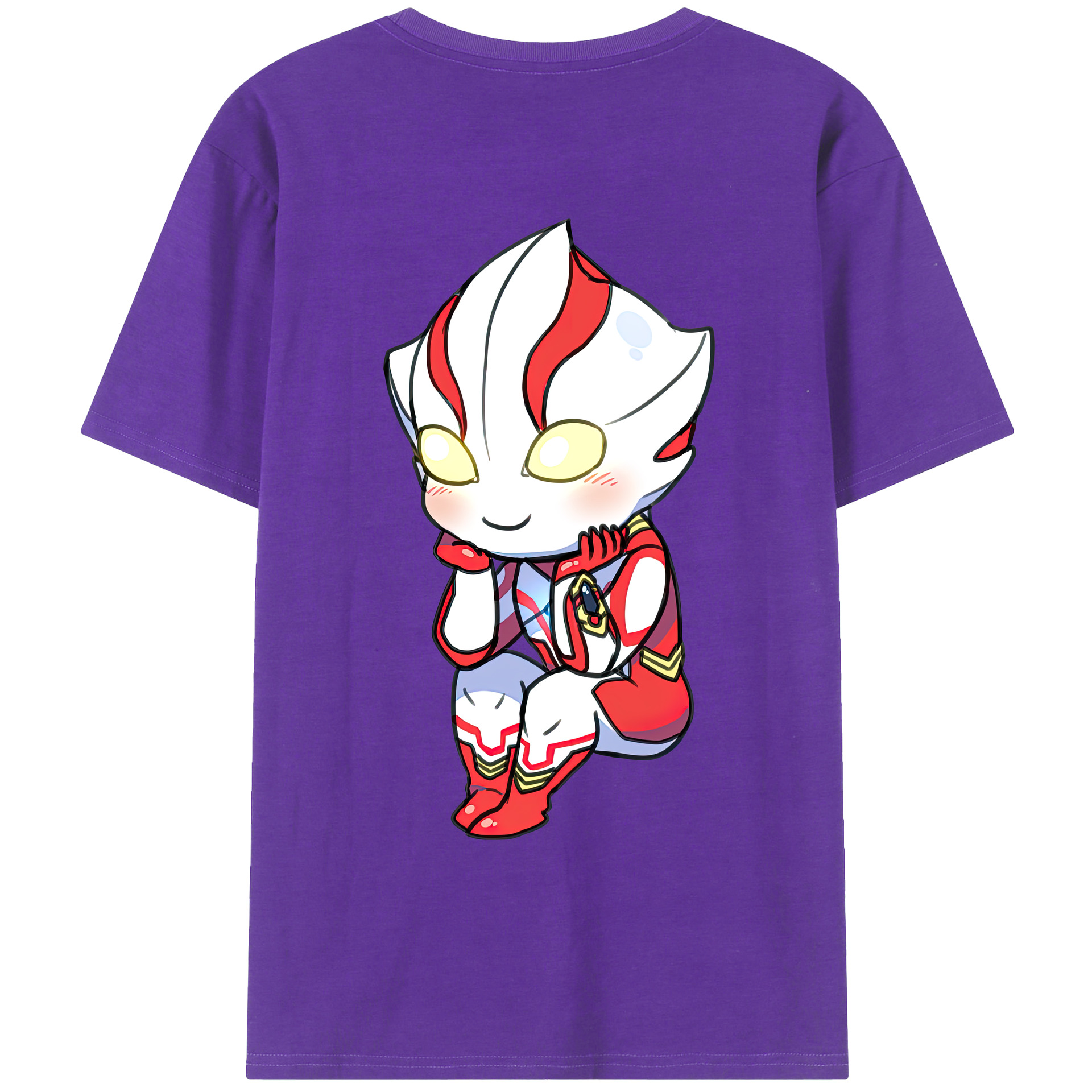（画像用） ウルトラマン Ultraman 綿100％ メンズ半袖Tシャツ（バックプリント） 通気性