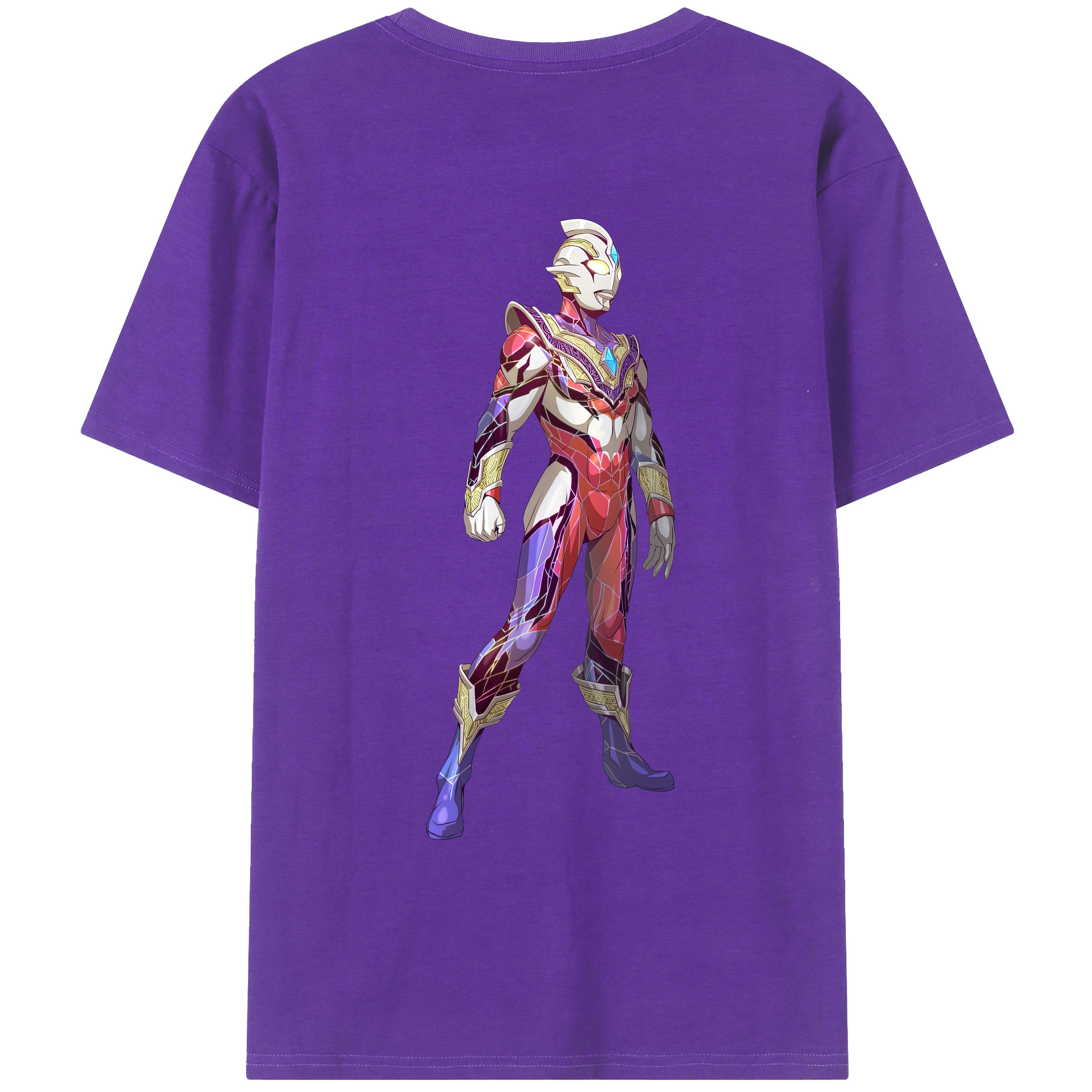 （画像用） ウルトラマン Ultraman 綿100％ メンズ半袖Tシャツ（バックプリント） 通気性