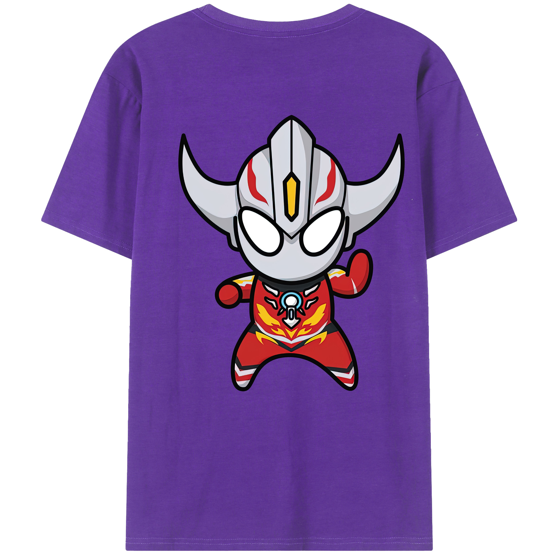 （画像用） ウルトラマン Ultraman 綿100％ メンズ半袖Tシャツ（バックプリント） 通気性