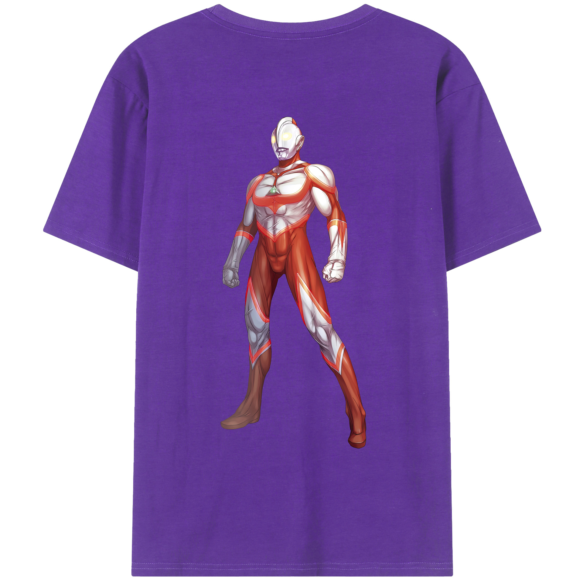 （画像用） ウルトラマン Ultraman 綿100％ メンズ半袖Tシャツ（バックプリント） 通気性