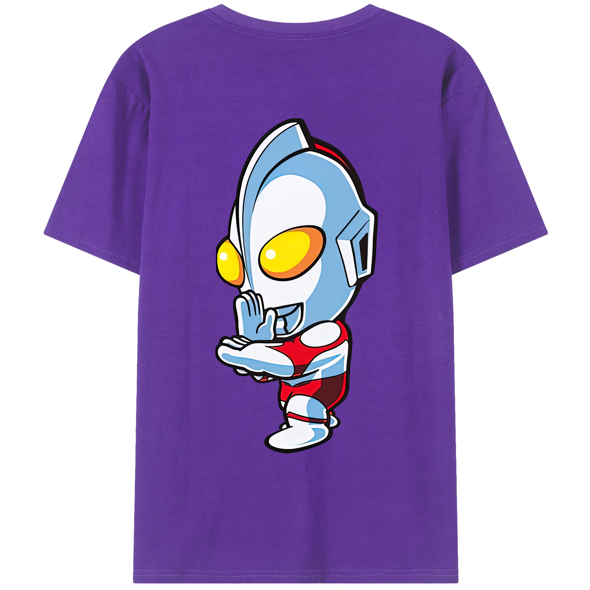 （画像用） ウルトラマン Ultraman 綿100％ メンズ半袖Tシャツ（バックプリント） 通気性