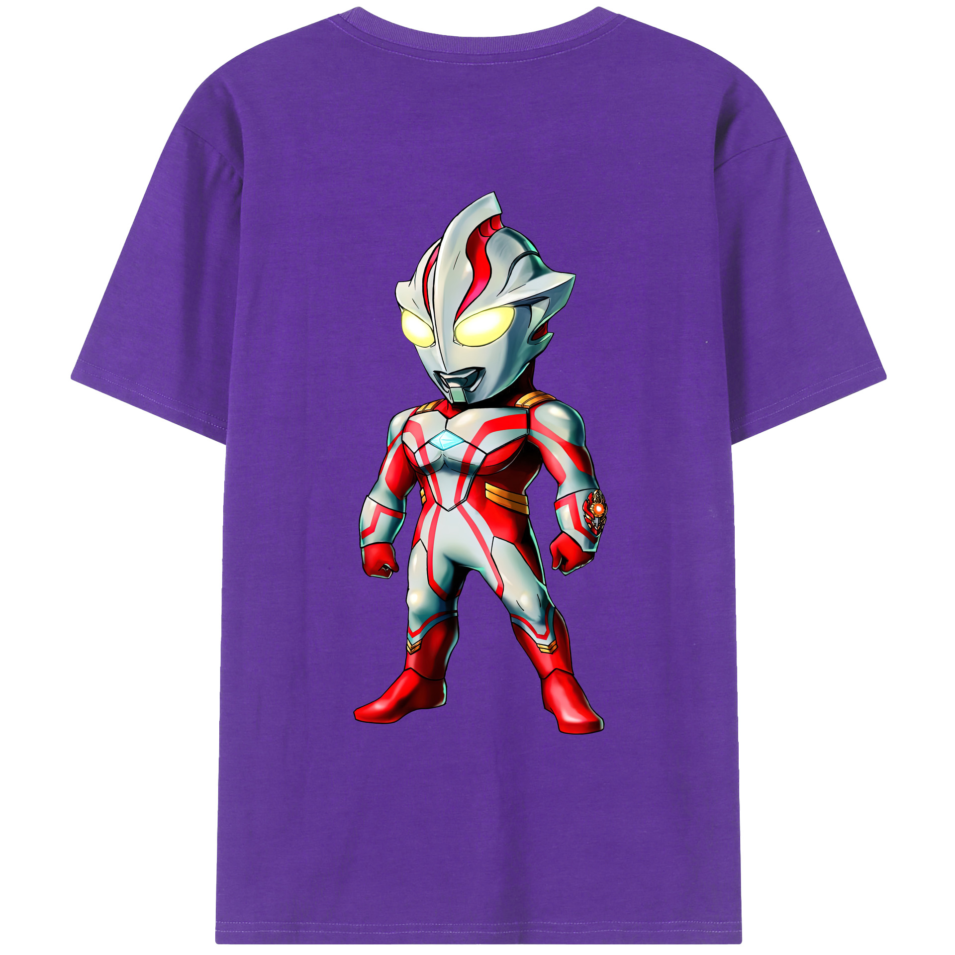 （画像用） ウルトラマン Ultraman 綿100％ メンズ半袖Tシャツ（バックプリント） 通気性
