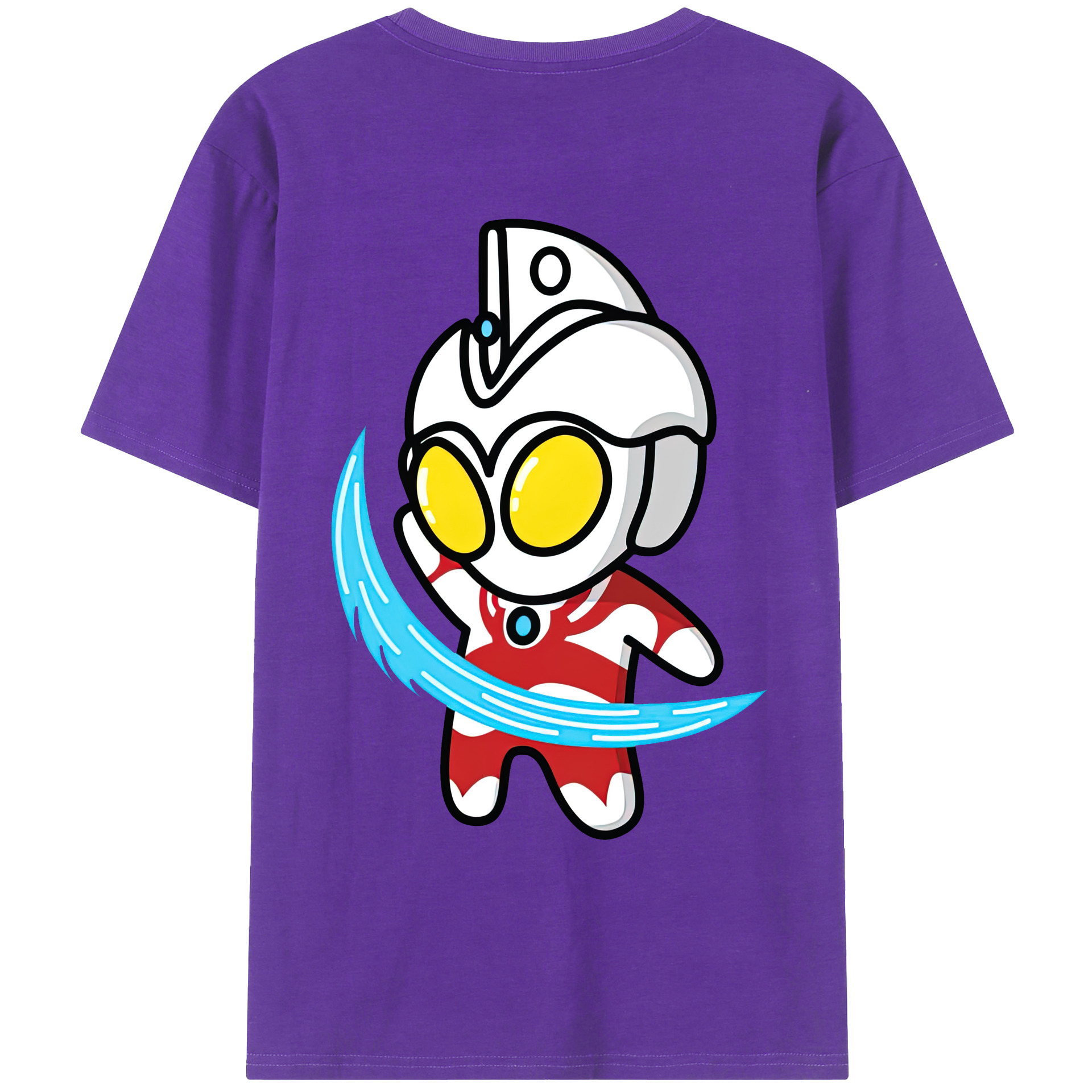 （画像用） ウルトラマン Ultraman 綿100％ メンズ半袖Tシャツ（バックプリント） 通気性