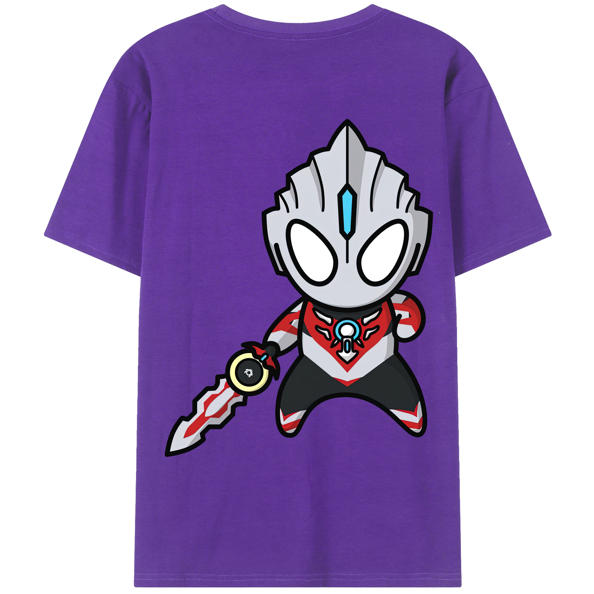 （画像用） ウルトラマン Ultraman 綿100％ メンズ半袖Tシャツ（バックプリント） 通気性