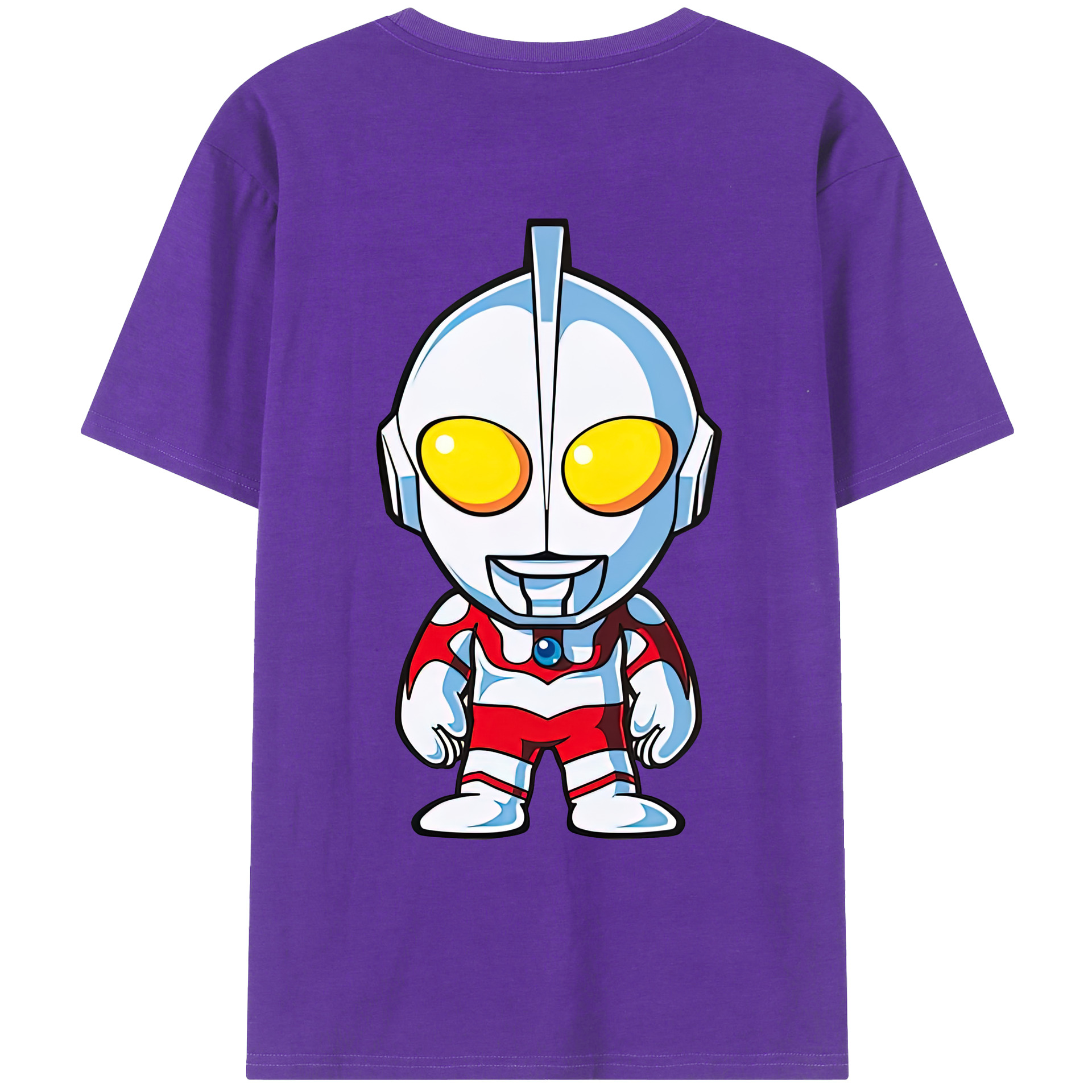 （画像用） ウルトラマン Ultraman 綿100％ メンズ半袖Tシャツ（バックプリント） 通気性