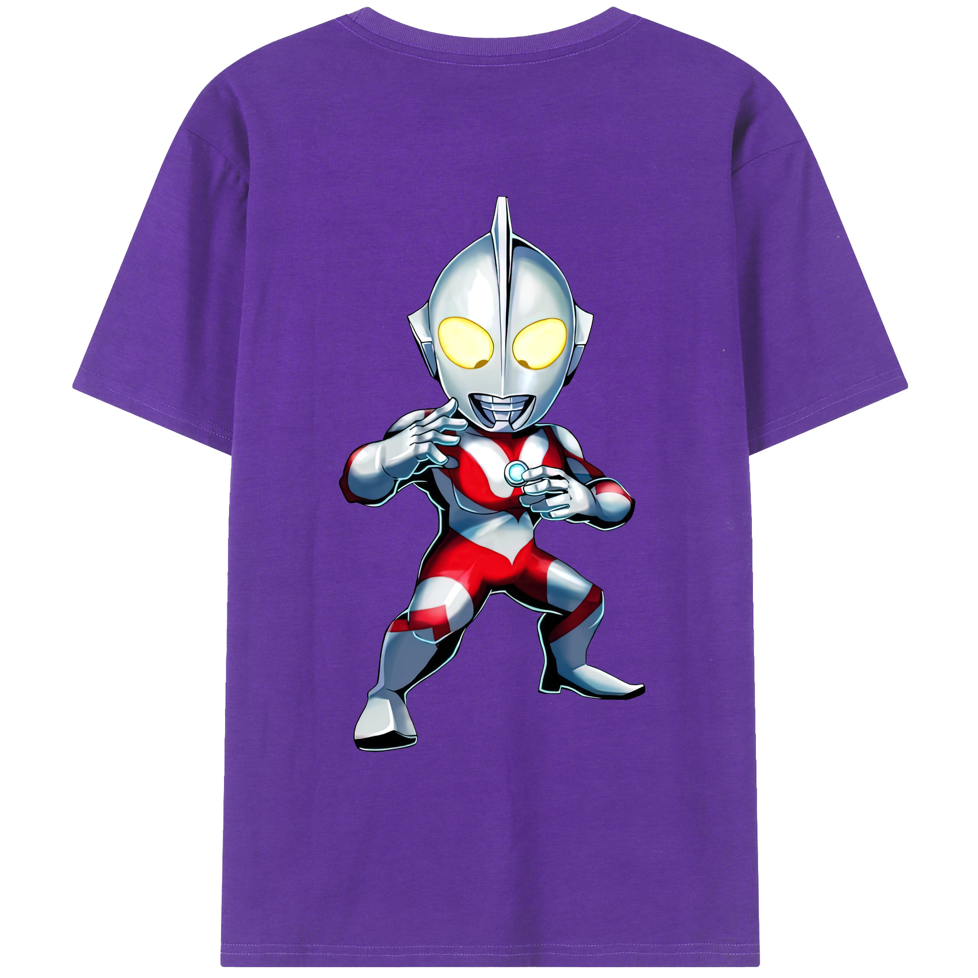 （画像用） ウルトラマン Ultraman 綿100％ メンズ半袖Tシャツ（バックプリント） 通気性