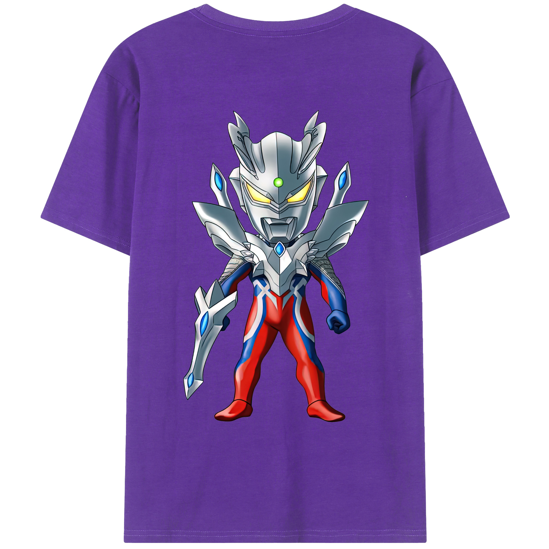 （画像用） ウルトラマン Ultraman 綿100％ メンズ半袖Tシャツ（バックプリント） 通気性