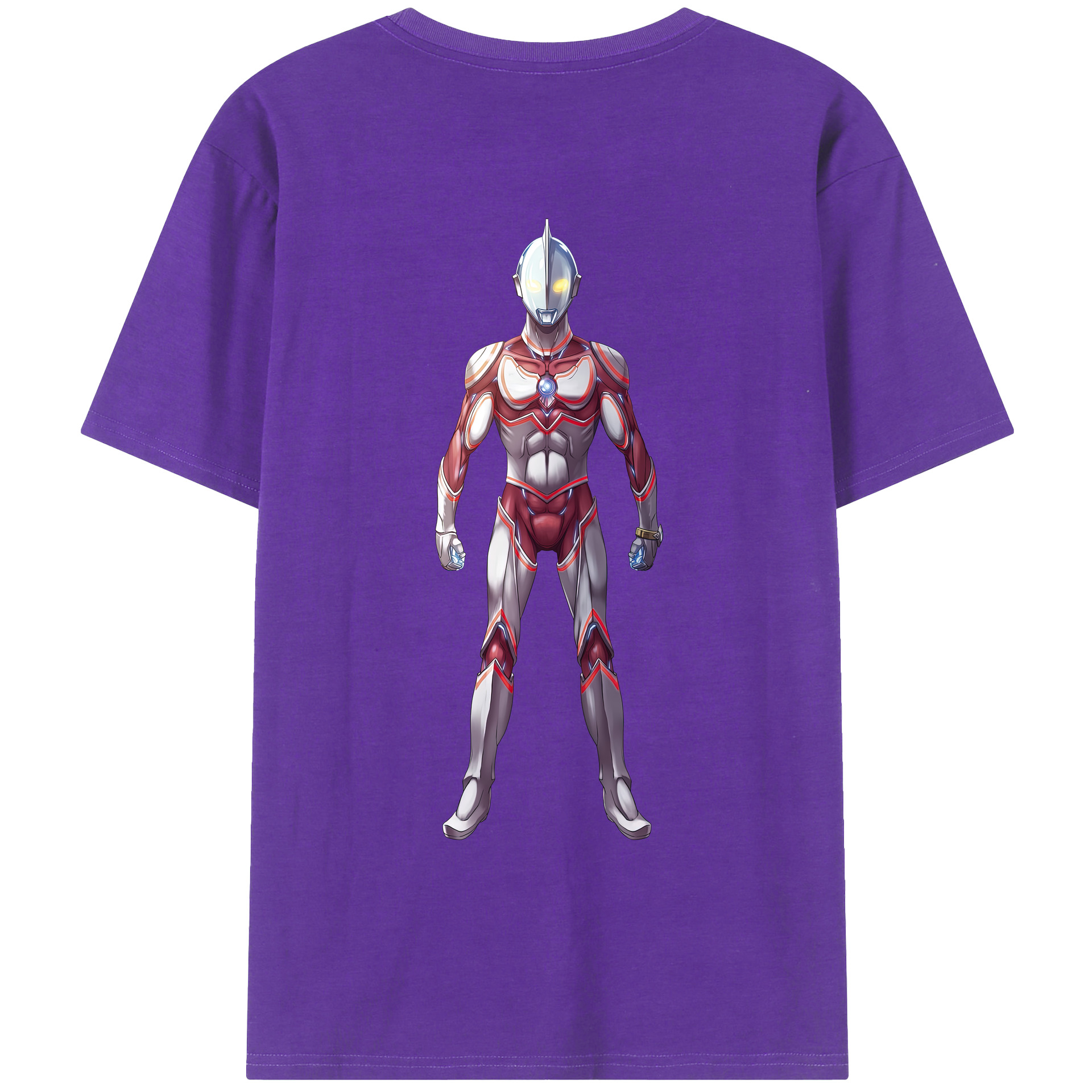 （画像用） ウルトラマン Ultraman 綿100％ メンズ半袖Tシャツ（バックプリント） 通気性