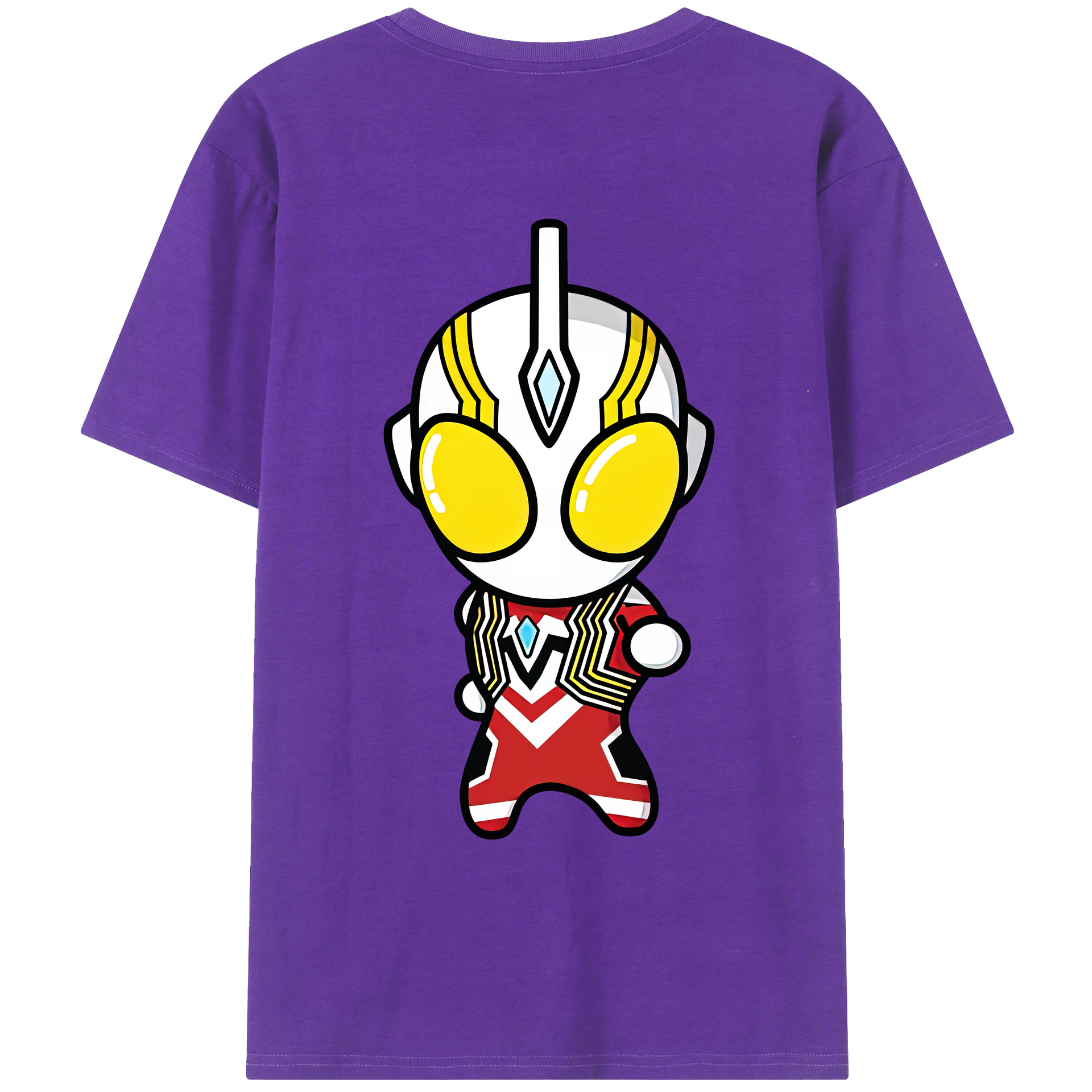 （画像用） ウルトラマン Ultraman 綿100％ メンズ半袖Tシャツ（バックプリント） 通気性