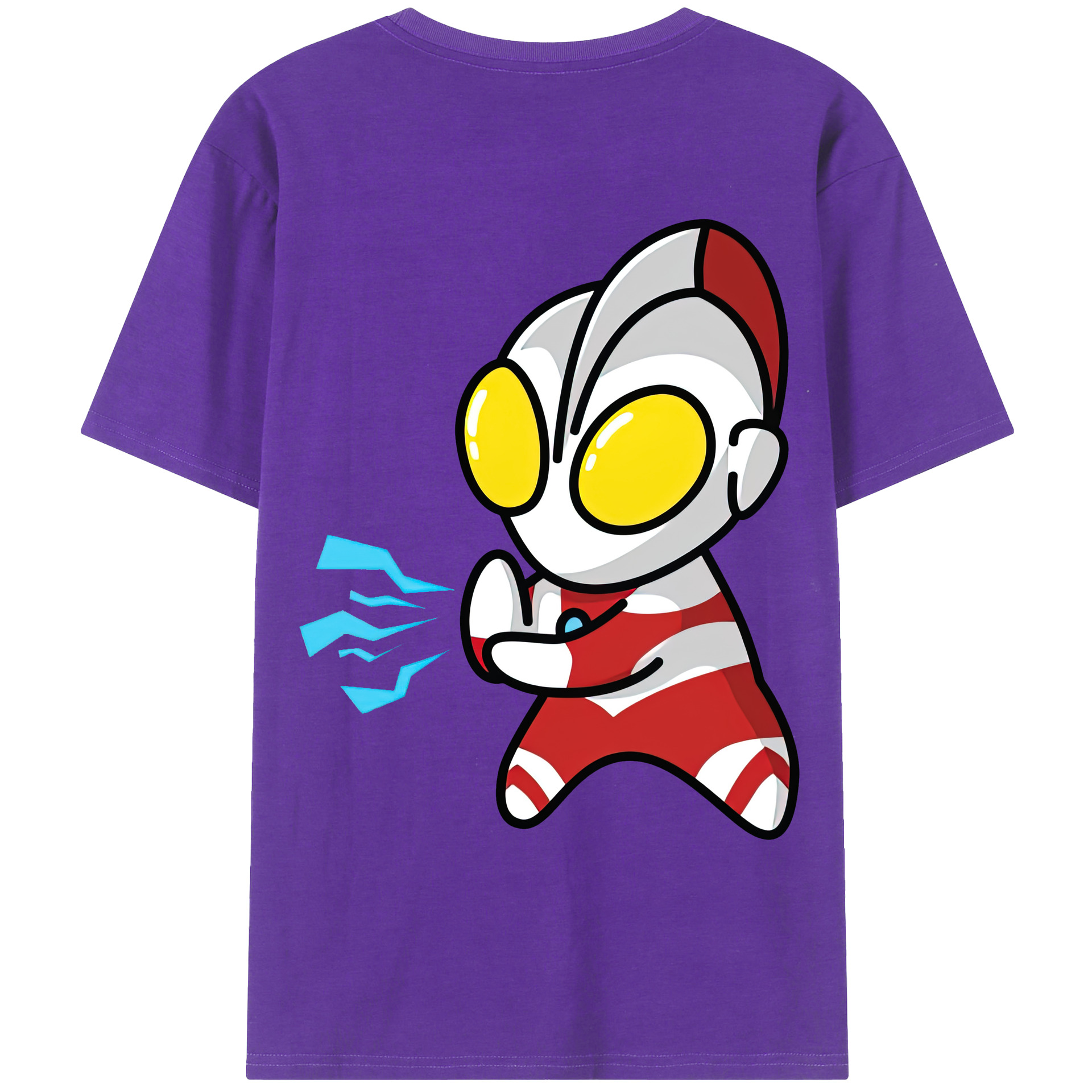（画像用） ウルトラマン Ultraman 綿100％ メンズ半袖Tシャツ（バックプリント） 通気性