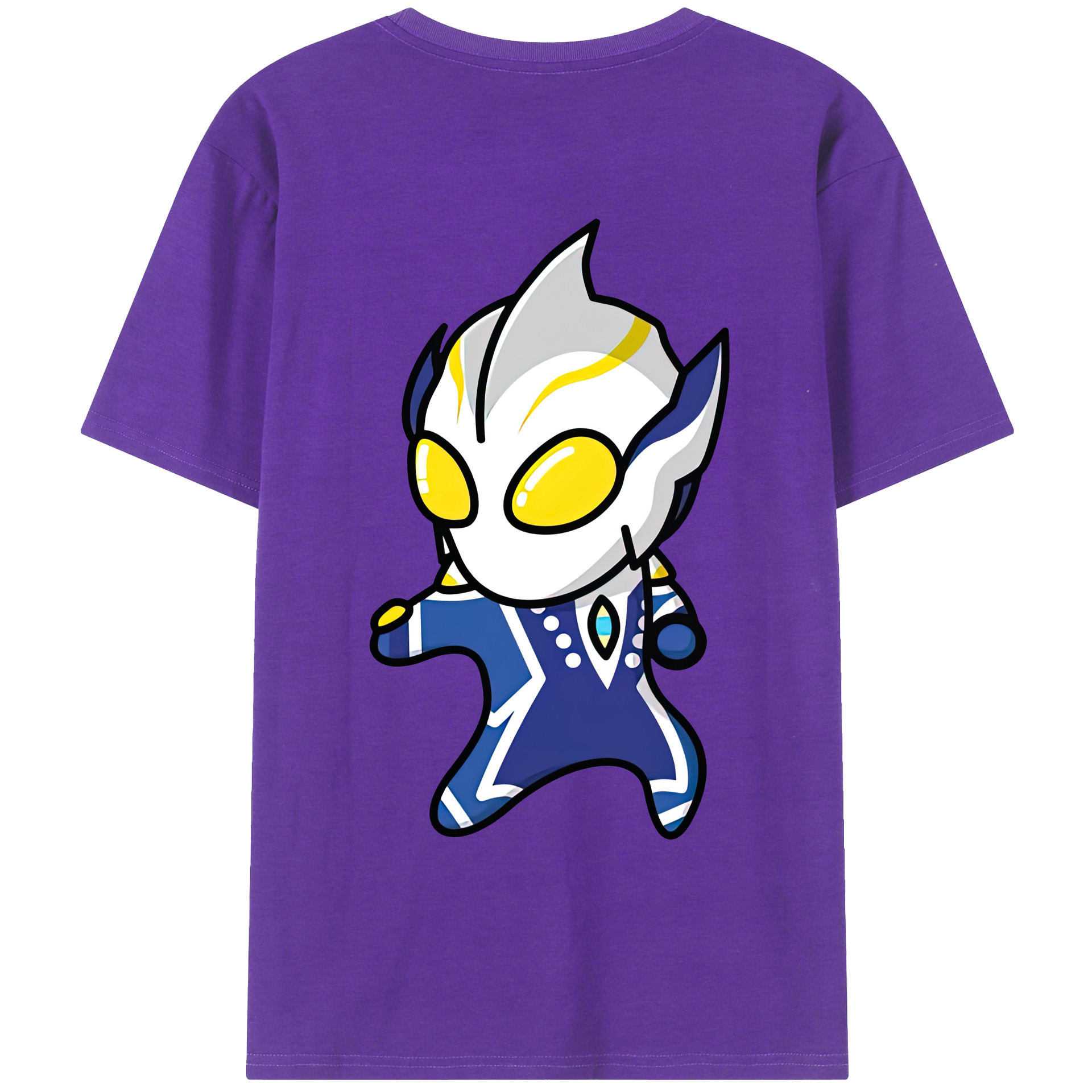 （画像用） ウルトラマン Ultraman 綿100％ メンズ半袖Tシャツ（バックプリント） 通気性