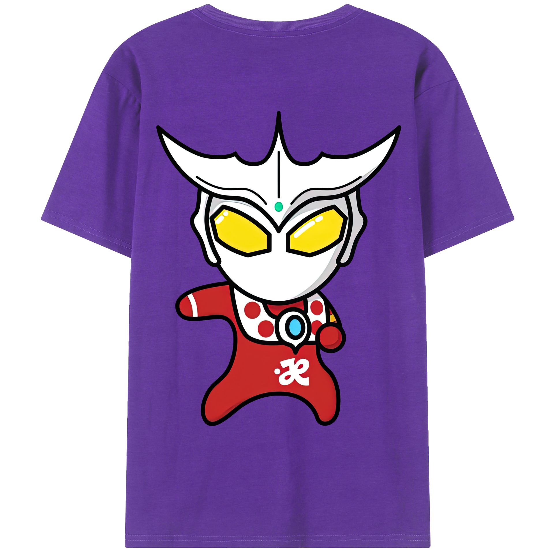（画像用） ウルトラマン Ultraman 綿100％ メンズ半袖Tシャツ（バックプリント） 通気性