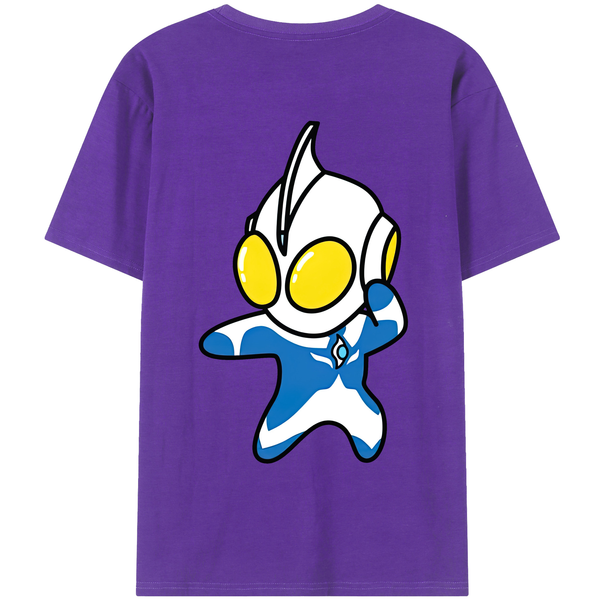 （画像用） ウルトラマン Ultraman 綿100％ メンズ半袖Tシャツ（バックプリント） 通気性