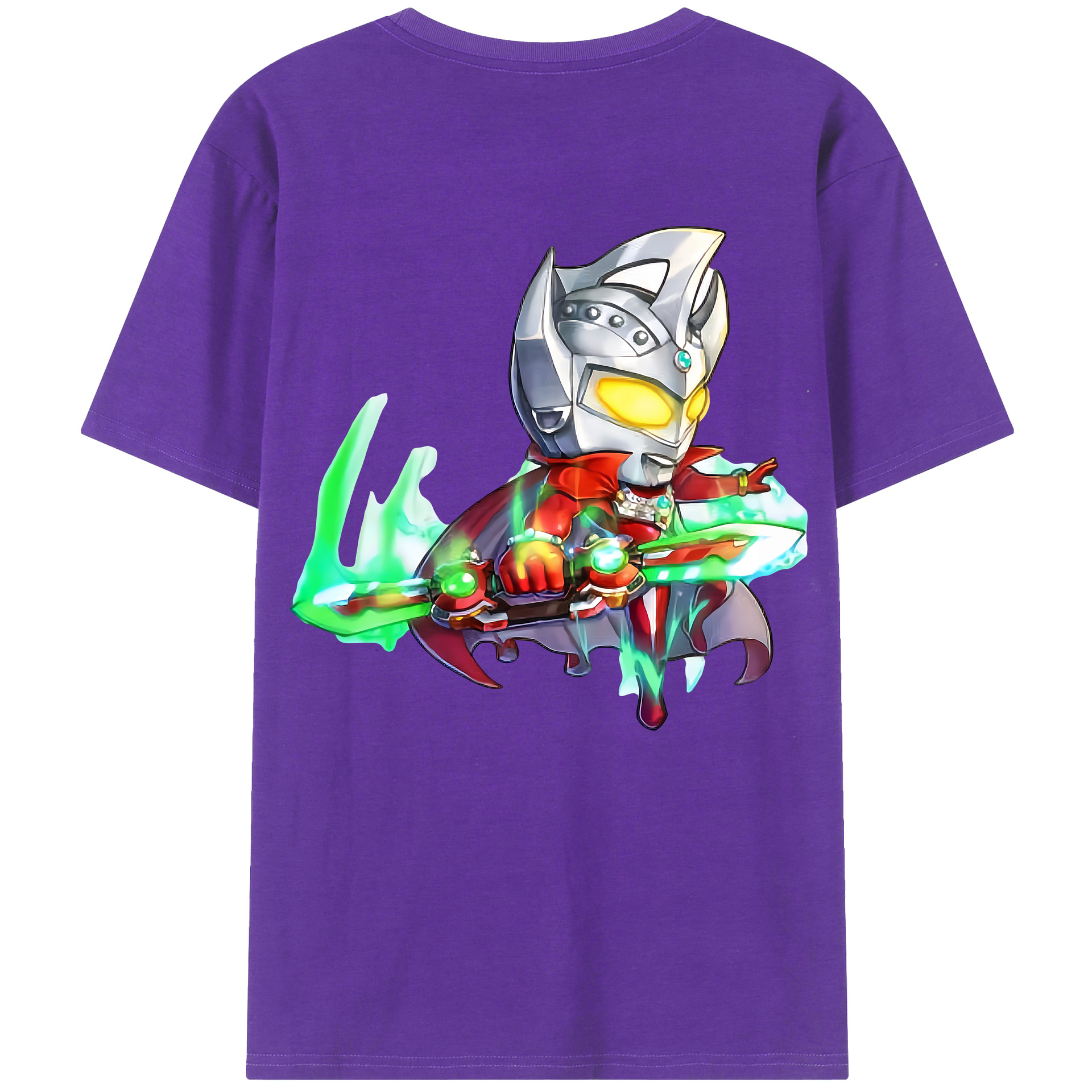 （画像用） ウルトラマン Ultraman 綿100％ メンズ半袖Tシャツ（バックプリント） 通気性