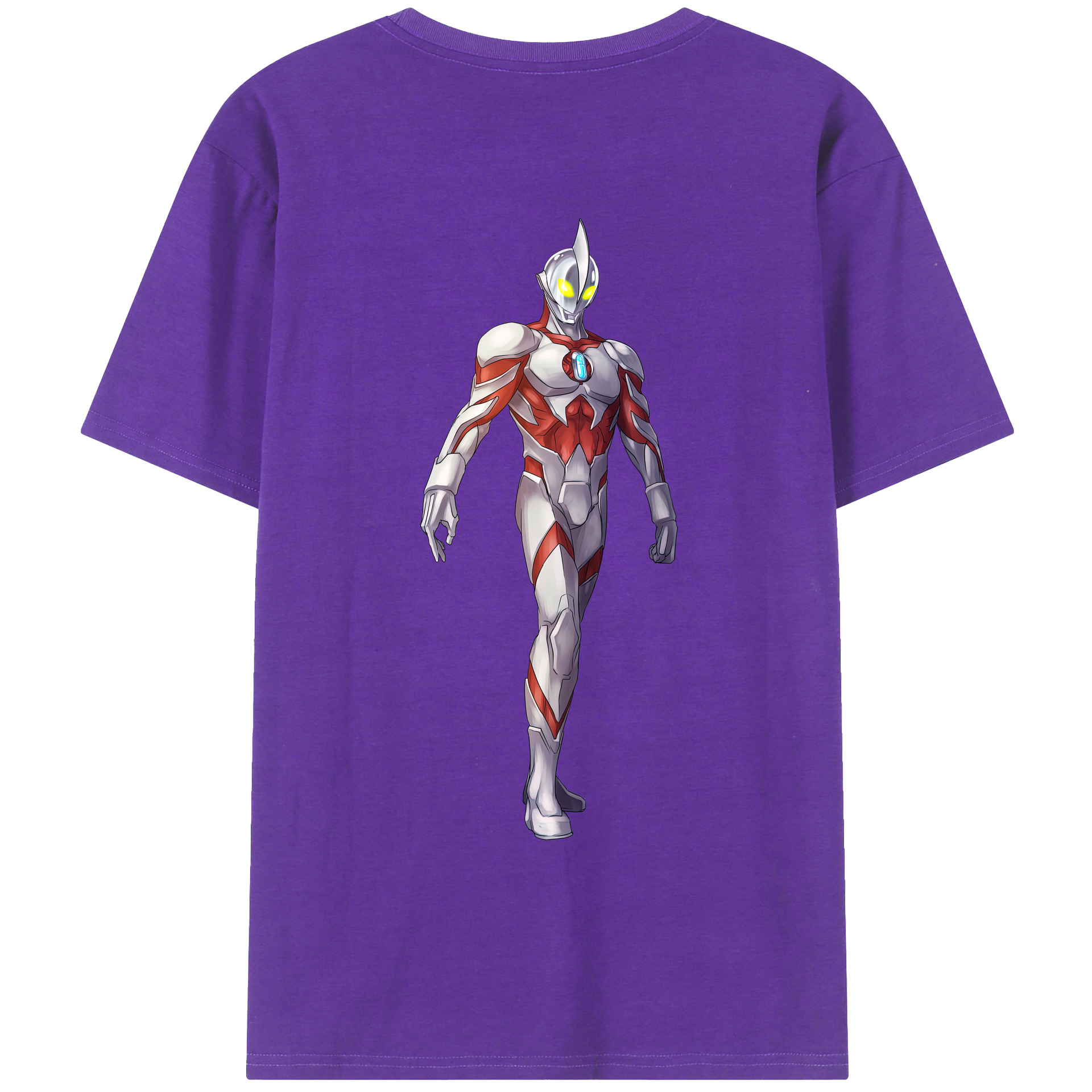 （画像用） ウルトラマン Ultraman 綿100％ メンズ半袖Tシャツ（バックプリント） 通気性