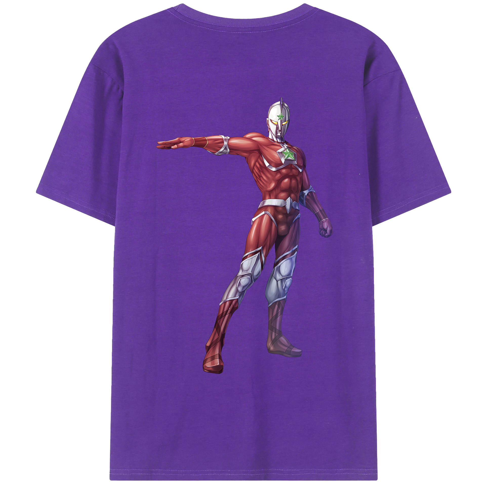 （画像用） ウルトラマン Ultraman 綿100％ メンズ半袖Tシャツ（バックプリント） 通気性