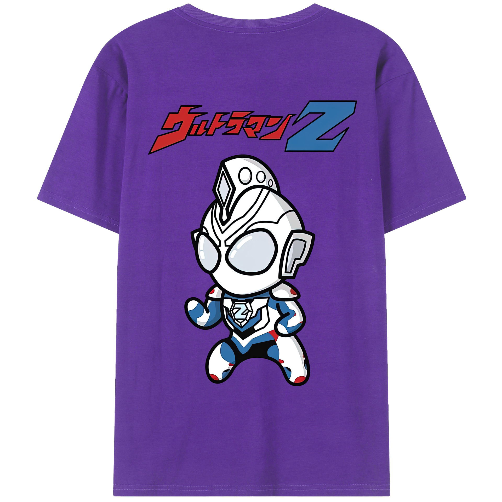 （画像用） ウルトラマン Ultraman 綿100％ メンズ半袖Tシャツ（バックプリント） 通気性