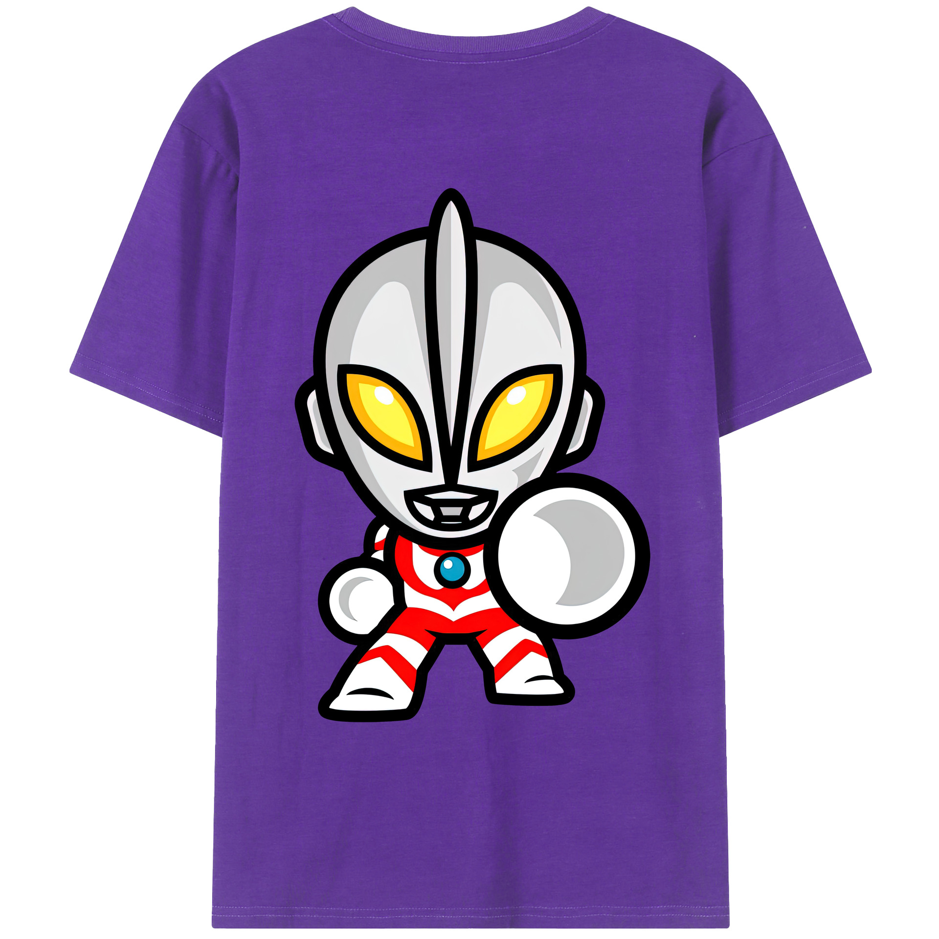 （画像用） ウルトラマン Ultraman 綿100％ メンズ半袖Tシャツ（バックプリント） 通気性