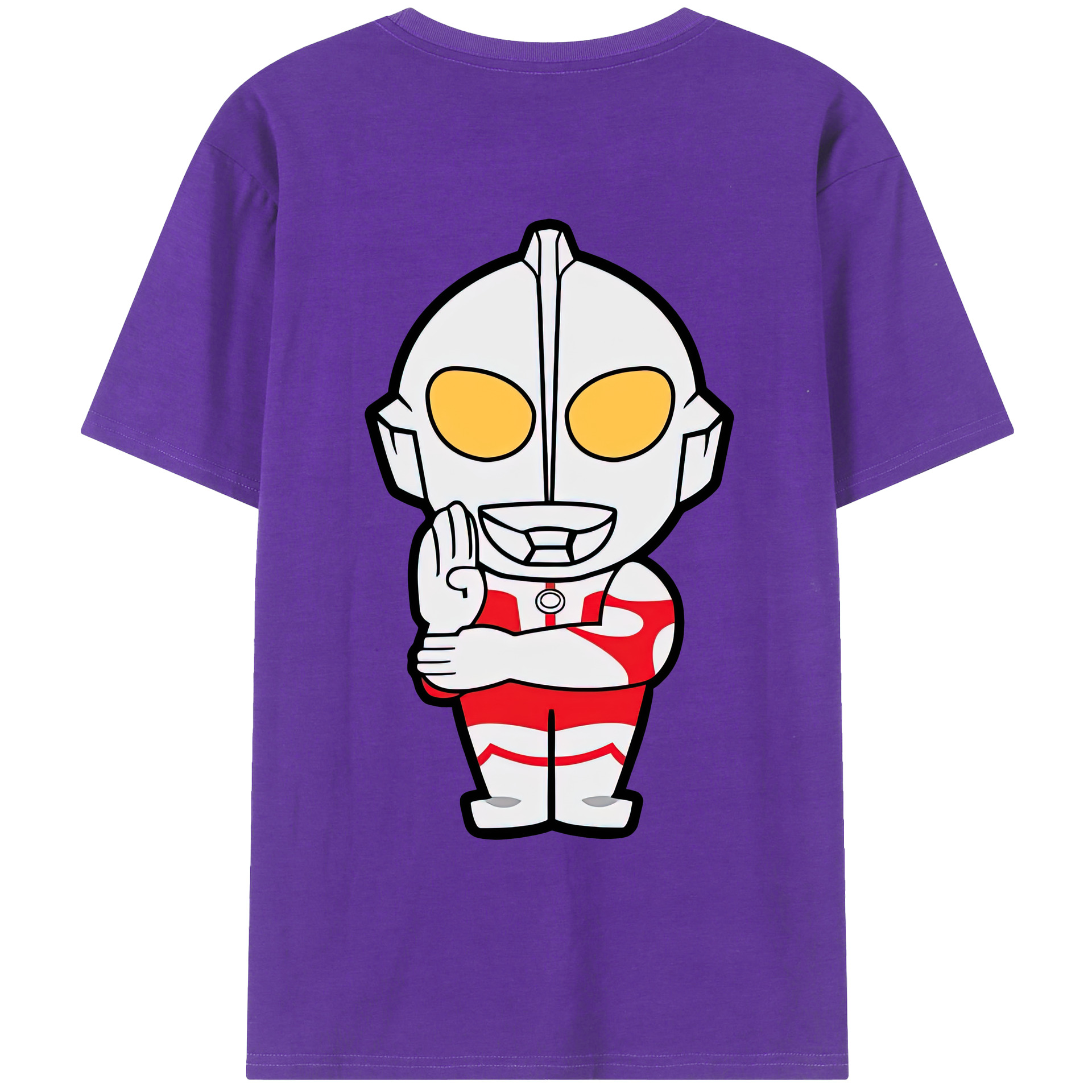 （画像用） ウルトラマン Ultraman 綿100％ メンズ半袖Tシャツ（バックプリント） 通気性