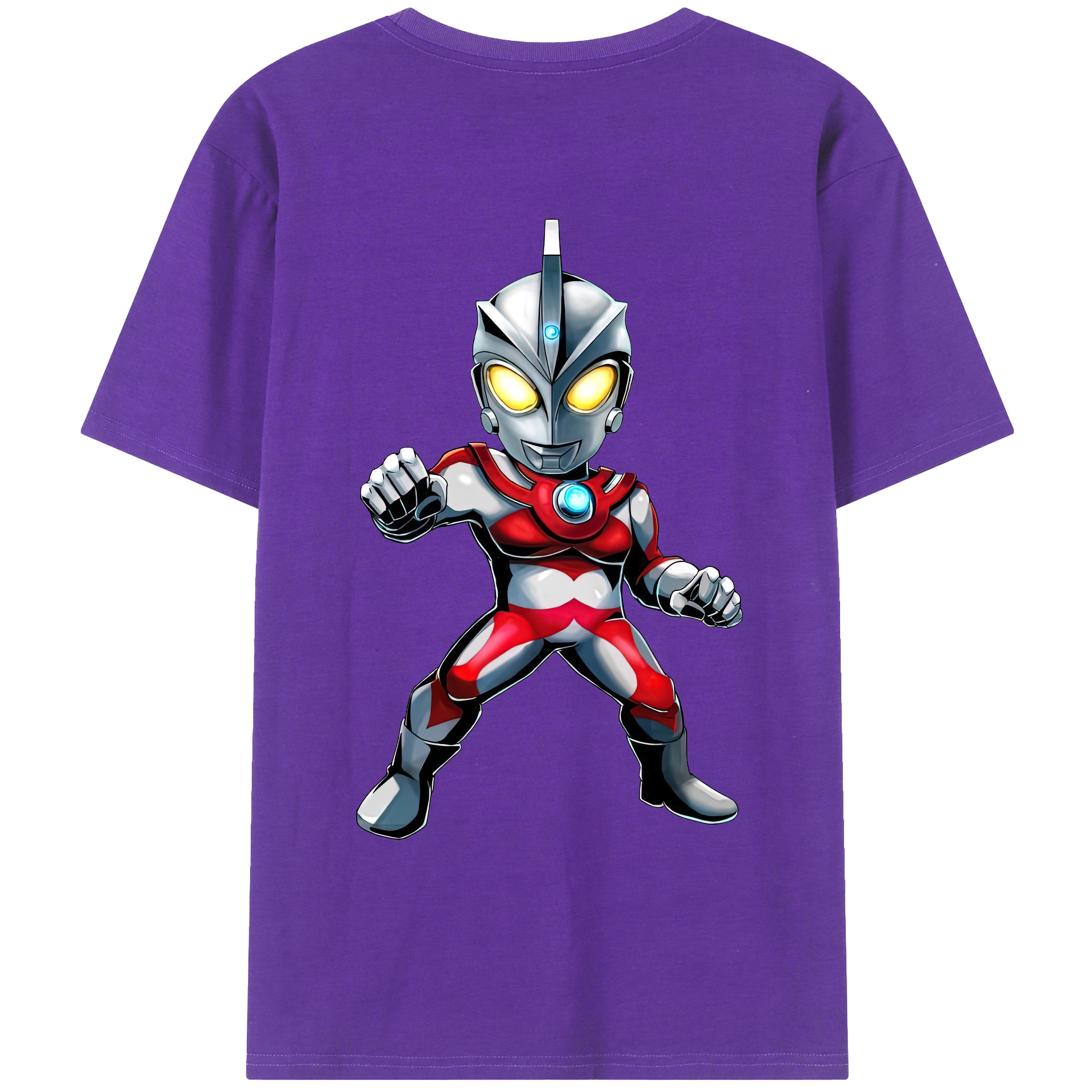 （画像用） ウルトラマン Ultraman 綿100％ メンズ半袖Tシャツ（バックプリント） 通気性