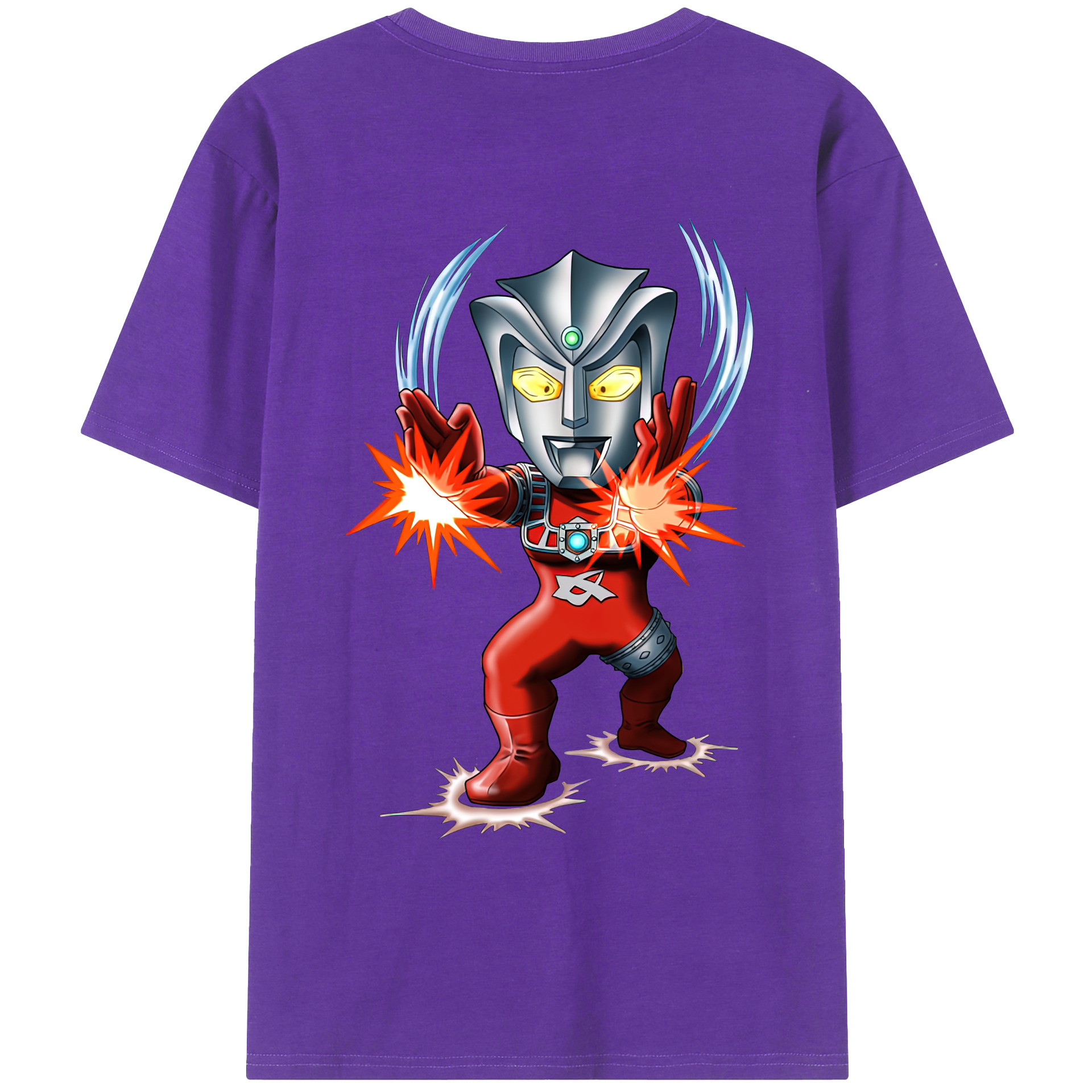 （画像用） ウルトラマン Ultraman 綿100％ メンズ半袖Tシャツ（バックプリント） 通気性