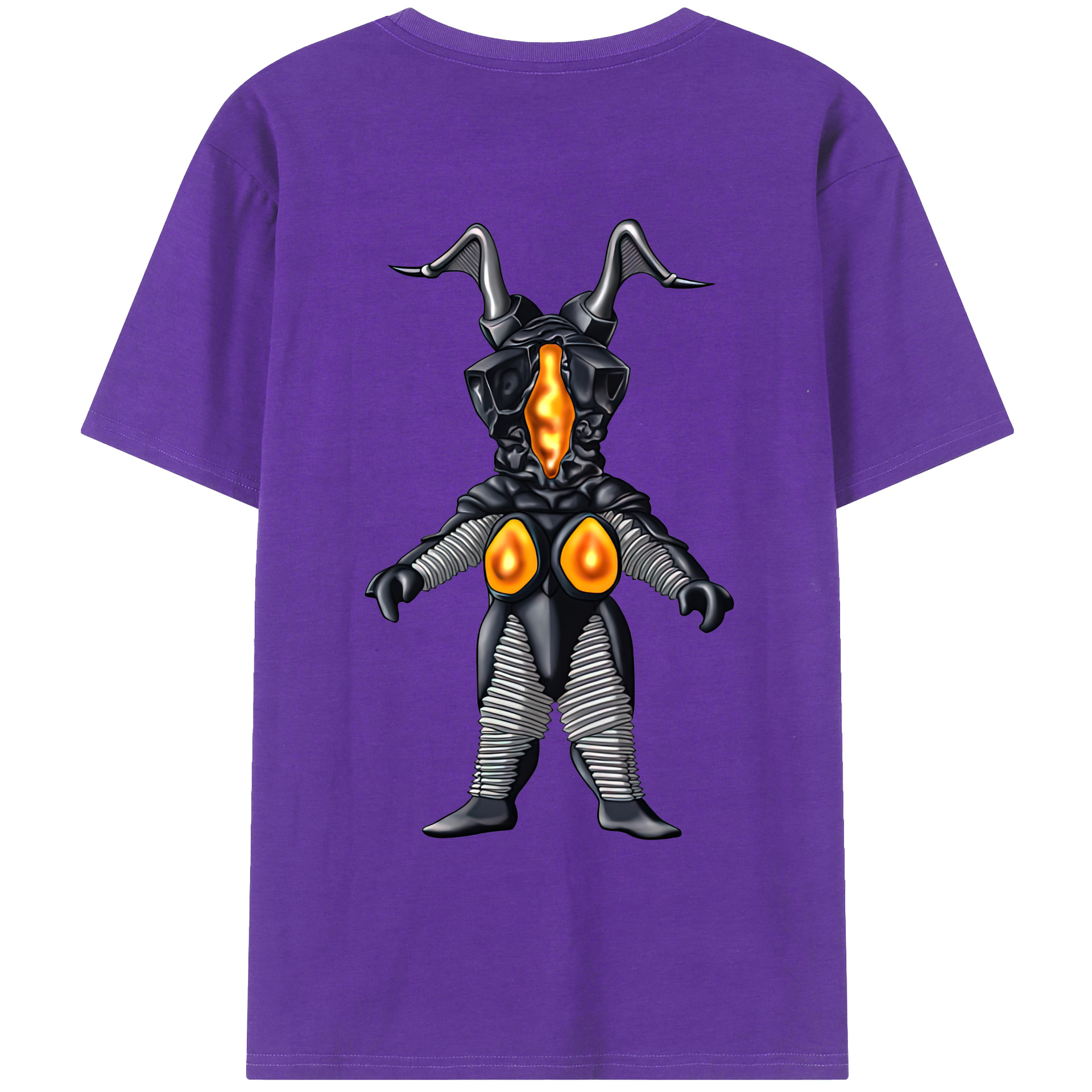 （画像用） ウルトラマン Ultraman 綿100％ メンズ半袖Tシャツ（バックプリント） 通気性