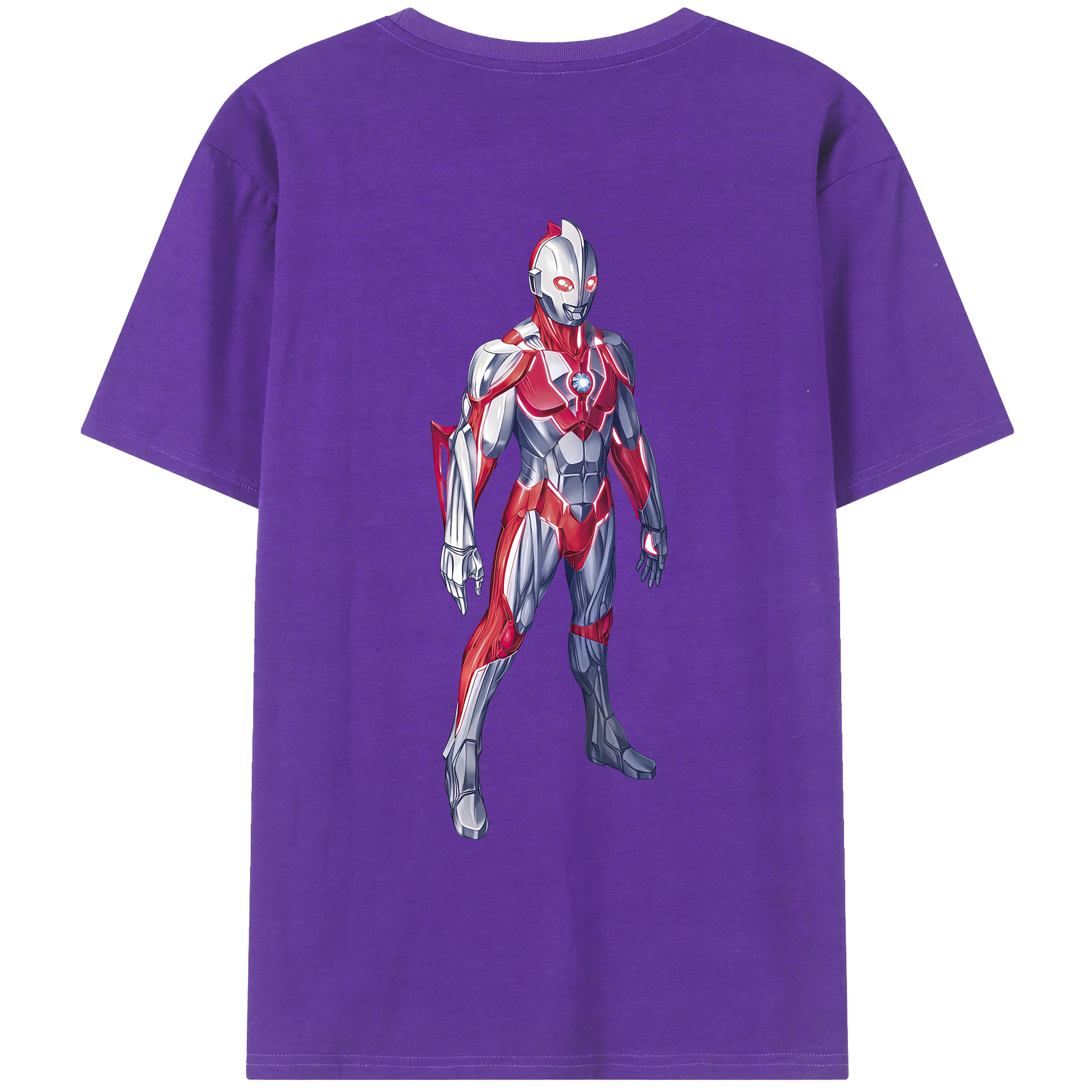 （画像用） ウルトラマン Ultraman 綿100％ メンズ半袖Tシャツ（バックプリント） 通気性