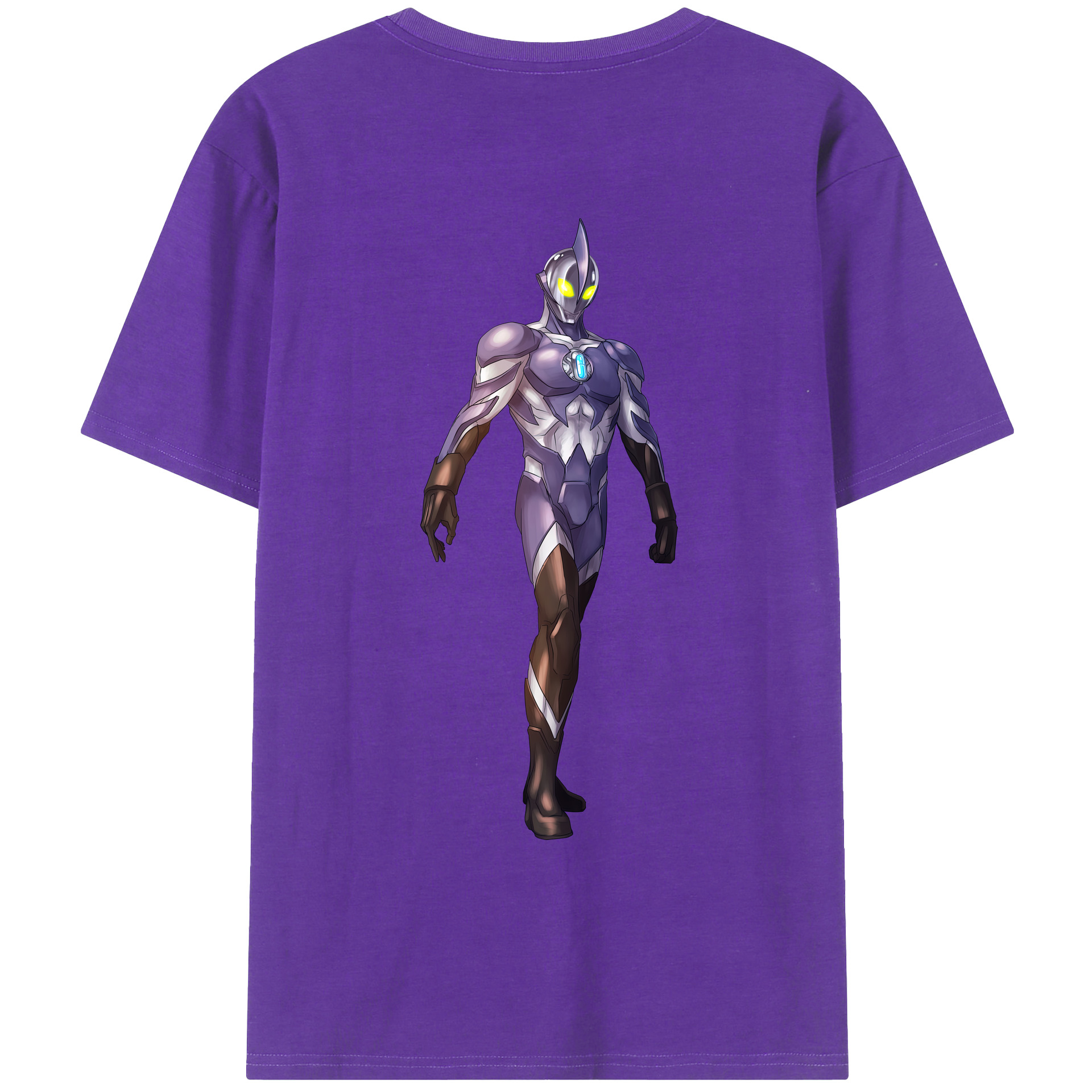 （画像用） ウルトラマン Ultraman 綿100％ メンズ半袖Tシャツ（バックプリント） 通気性