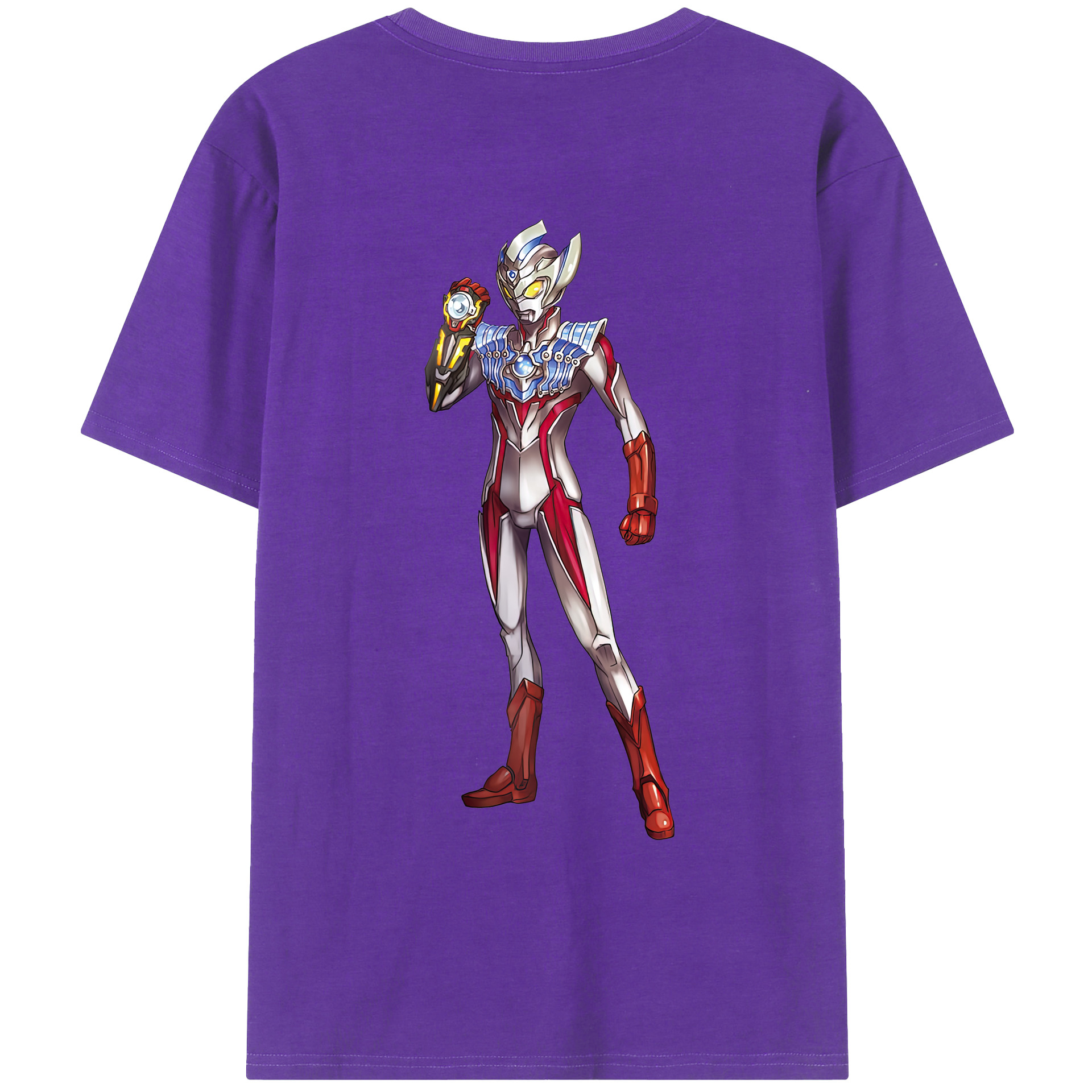 （画像用） ウルトラマン Ultraman 綿100％ メンズ半袖Tシャツ（バックプリント） 通気性